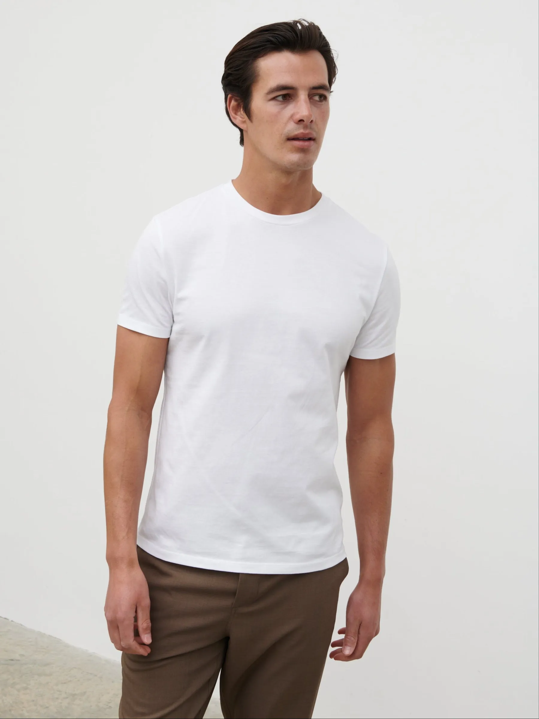 Rome Slim Fit T-Shirts 3 Pack - White sold by NOBL product image thumbnail 3