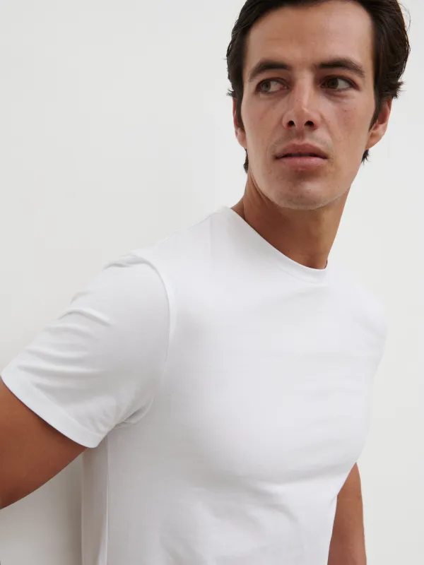 Rome Slim Fit T Shirt - White sold by NOBL