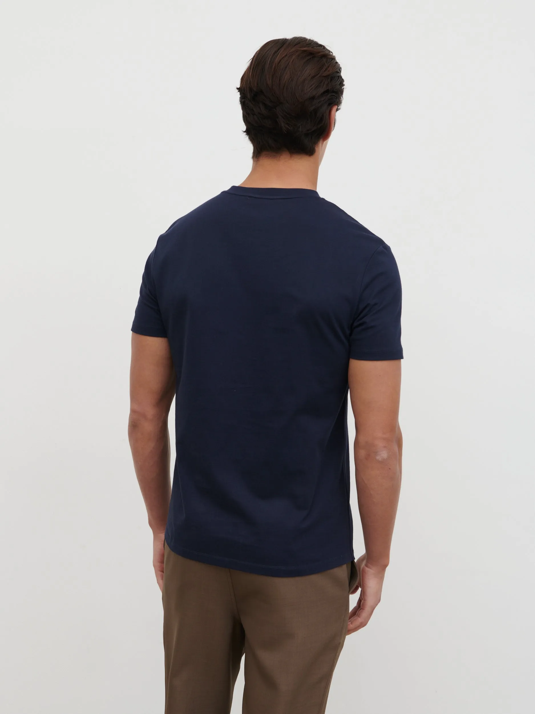 Rome Slim Fit T Shirt - Navy sold by NOBL product image thumbnail 5