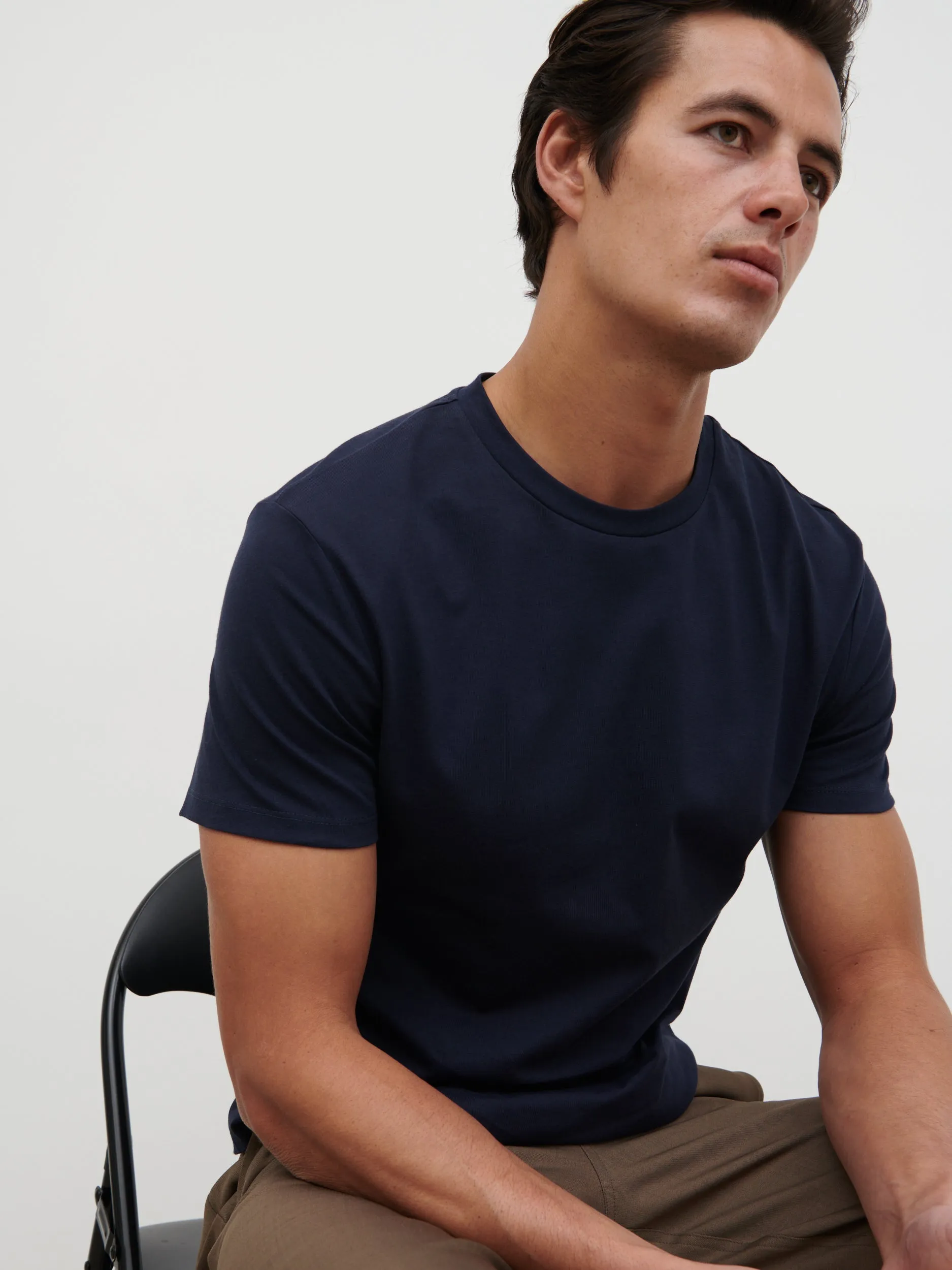 Rome Slim Fit T Shirt - Navy sold by NOBL