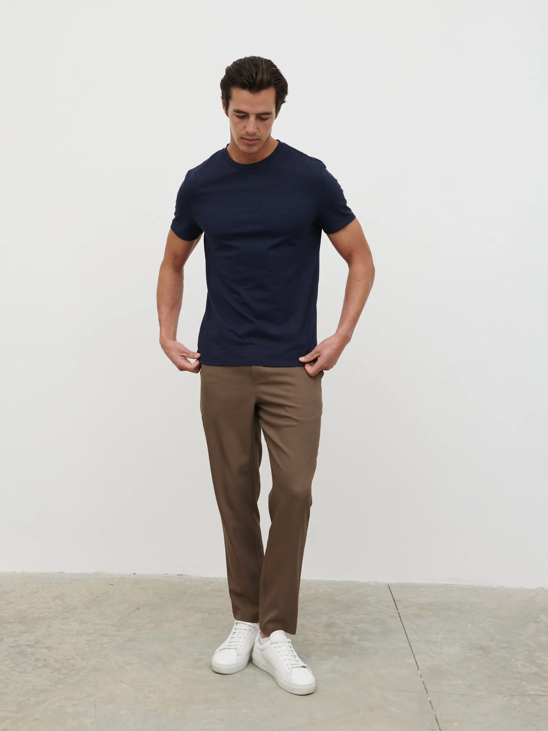 Rome Slim Fit T Shirt - Navy sold by NOBL product image thumbnail 3