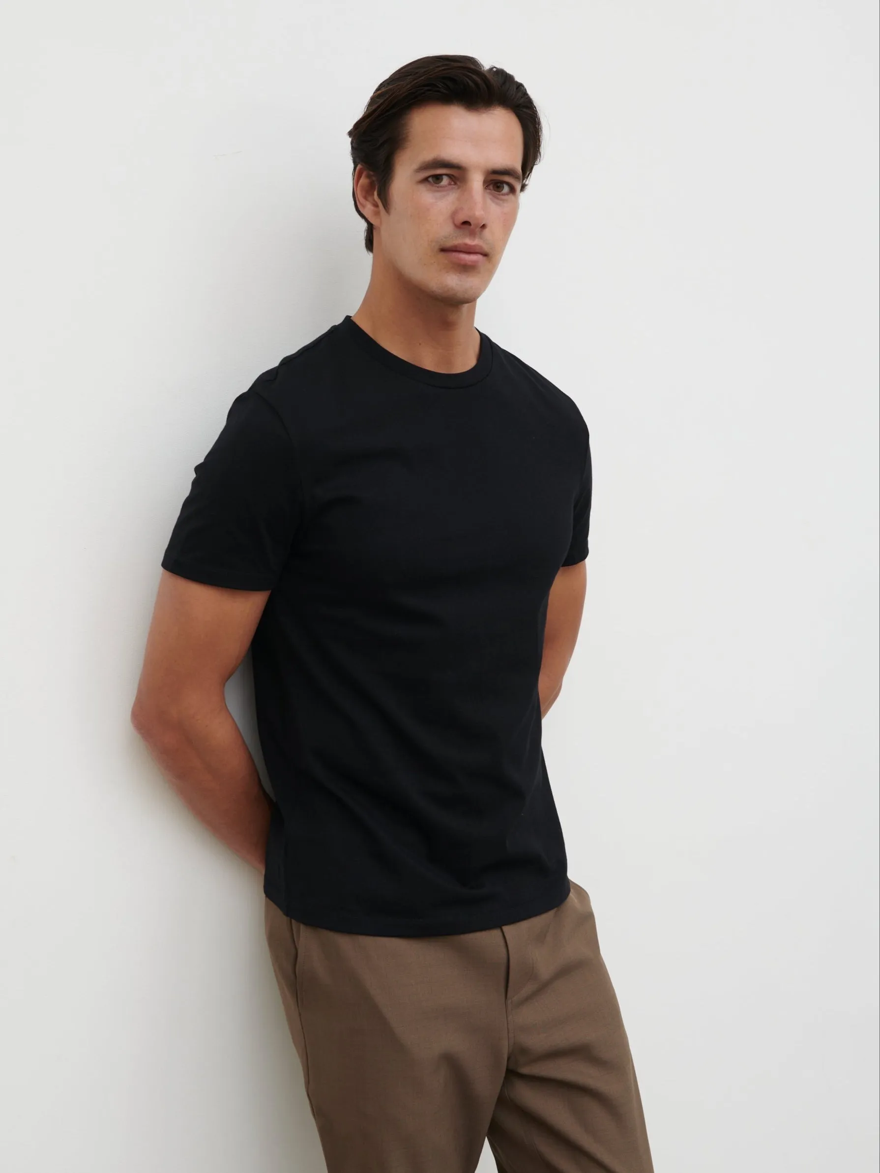 Rome Slim Fit T Shirt - Black sold by NOBL product image thumbnail 2