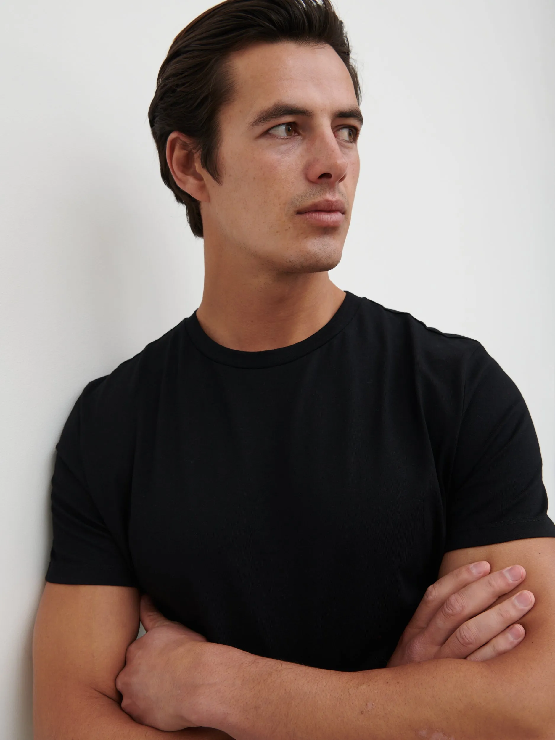Rome Slim Fit T Shirt - Black sold by NOBL product image thumbnail 3