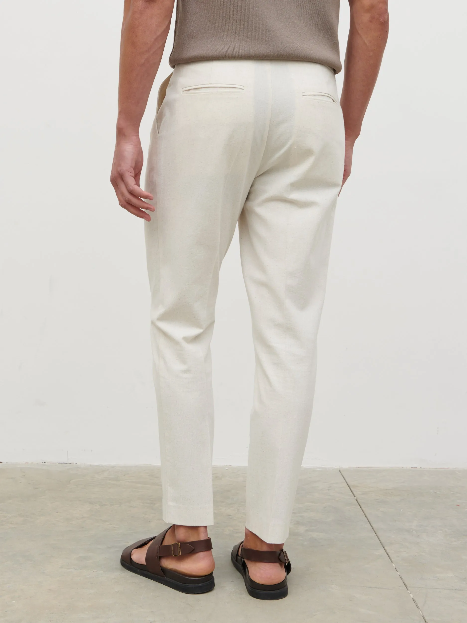 Noah Smart Trousers - Natural sold by NOBL product image thumbnail 5