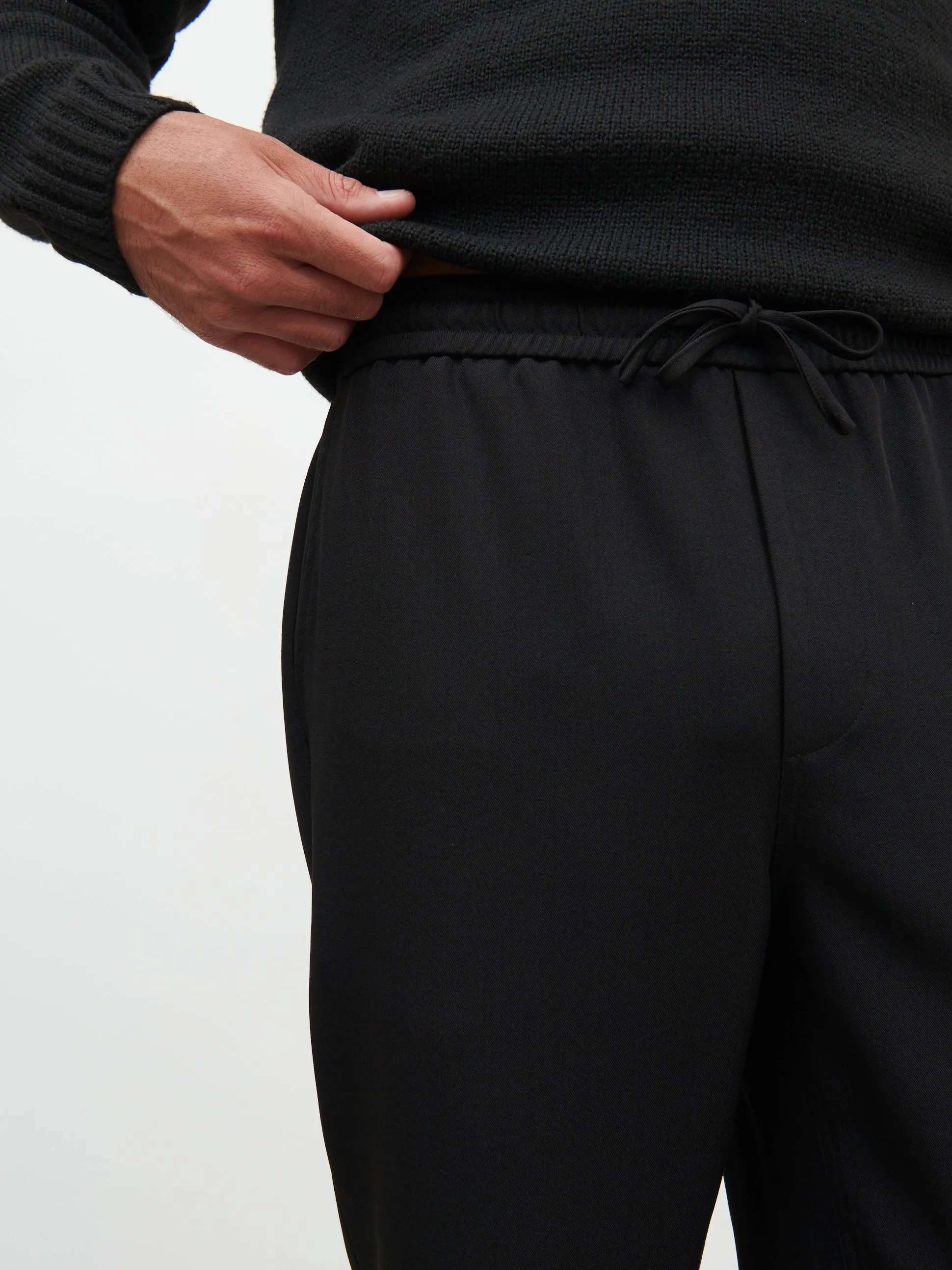 Hudson Drawstring Trousers - Black sold by NOBL product image thumbnail 5