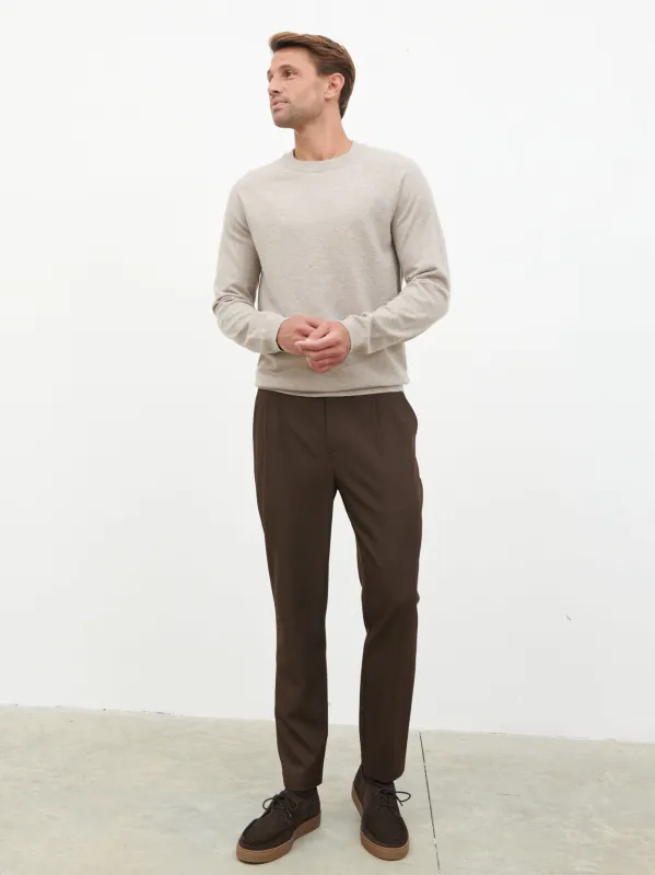 Axton Tailored Trousers - Chocolate Brown sold by NOBL