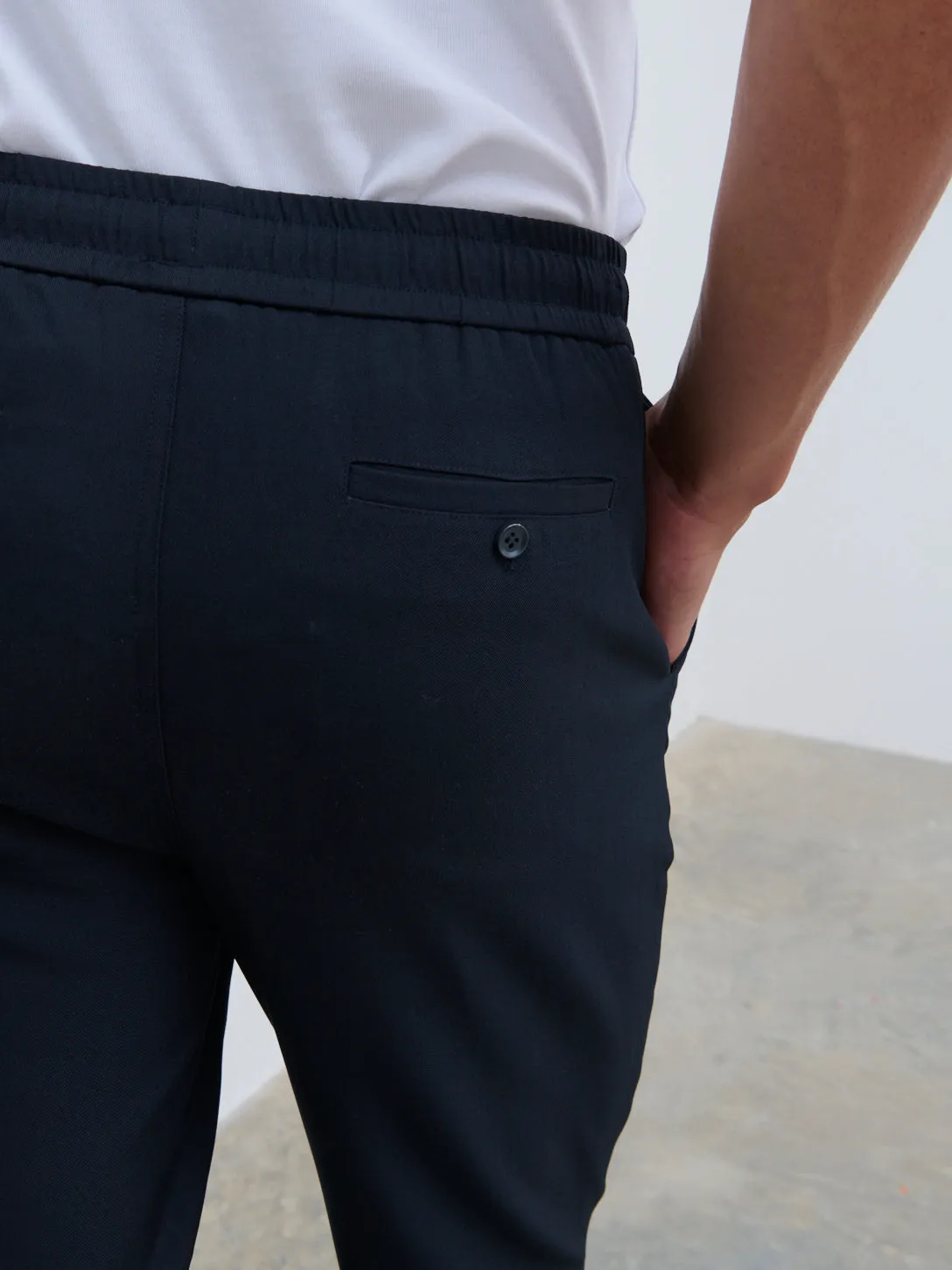 Hudson Drawstring Trousers (Long Leg Length) - Navy sold by NOBL product image thumbnail 5