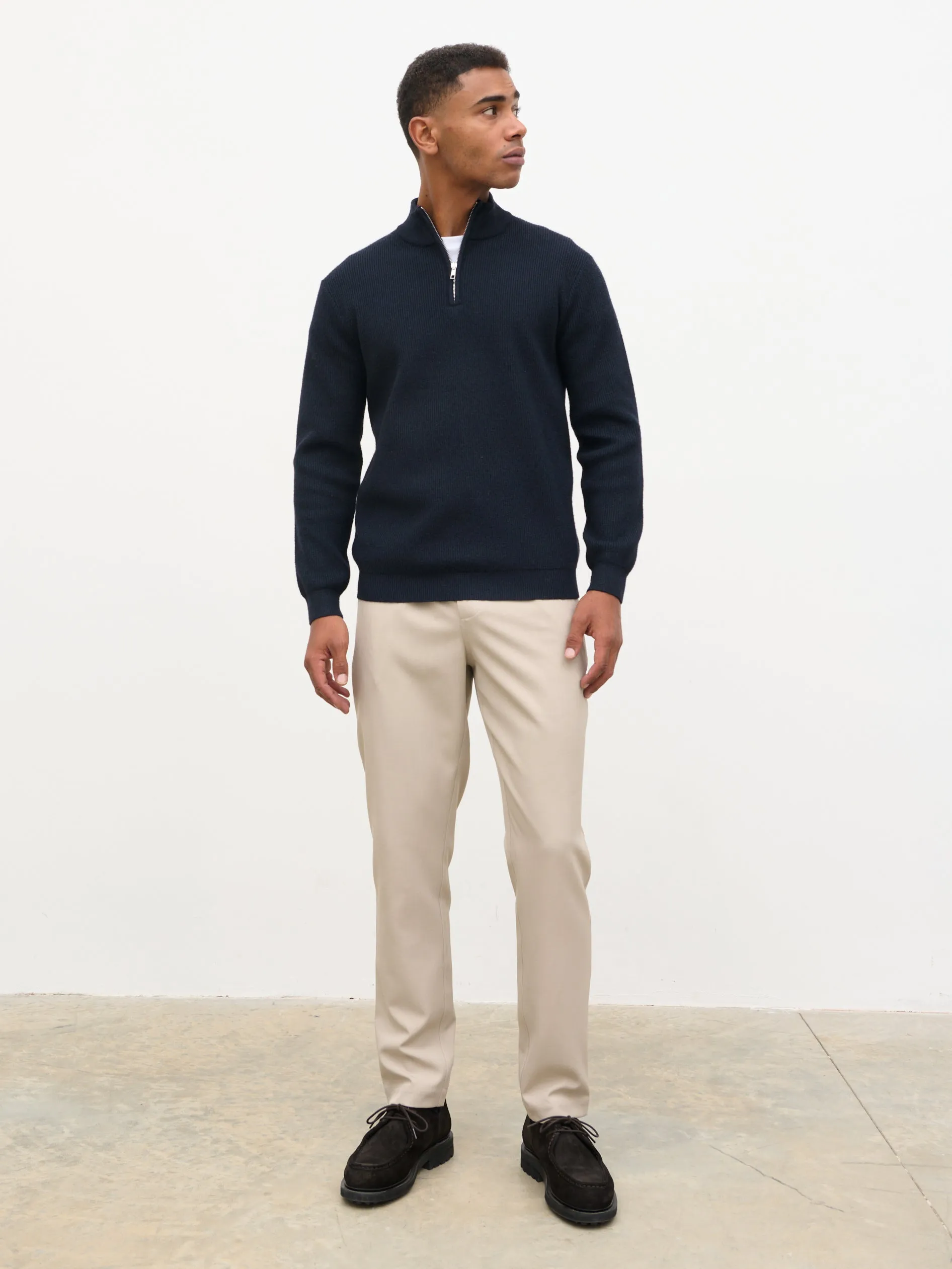 Elson Zip Funnel Neck Jumper - Navy sold by NOBL product image thumbnail 5