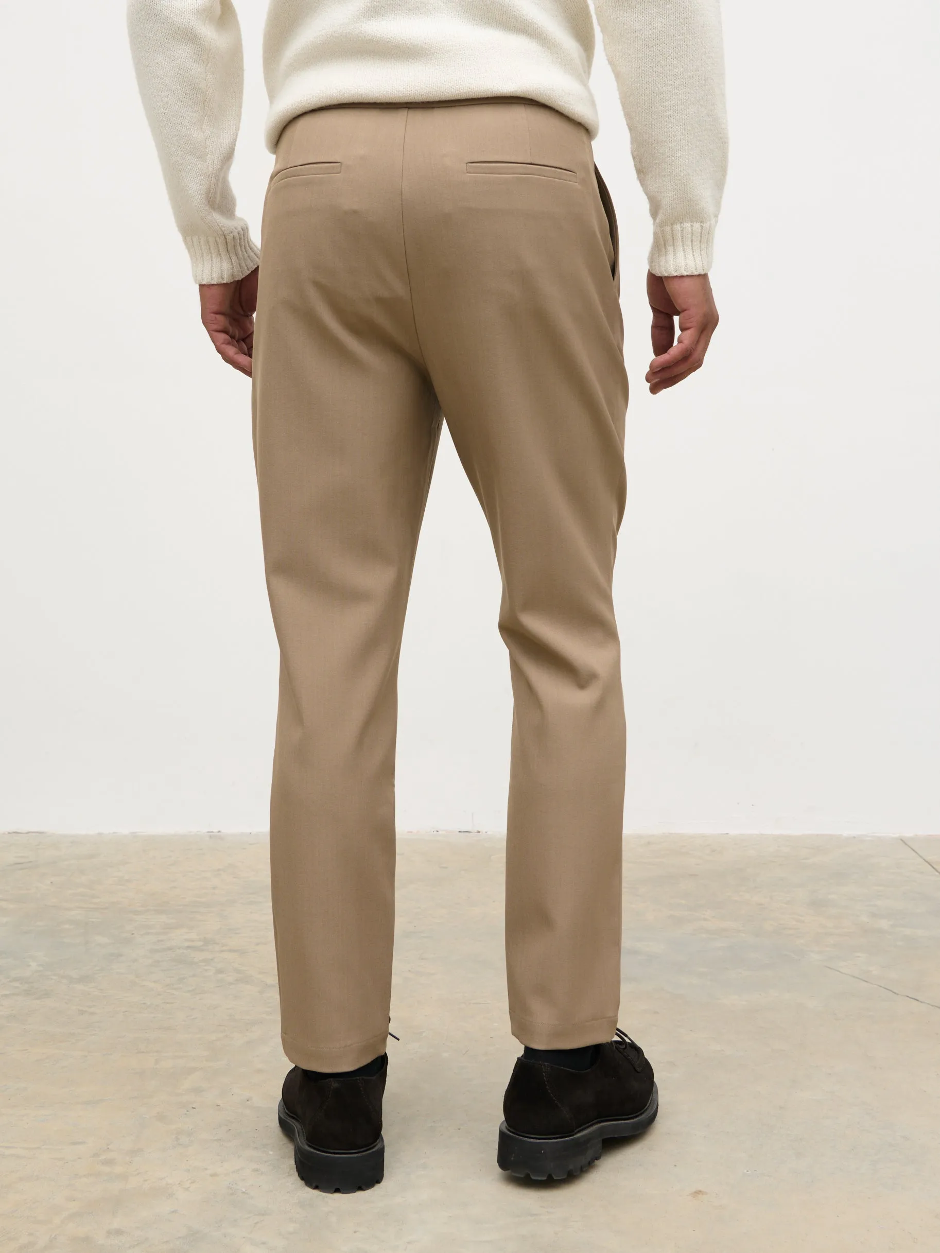 Axton Tailored Trousers - Dark Beige sold by NOBL product image thumbnail 4