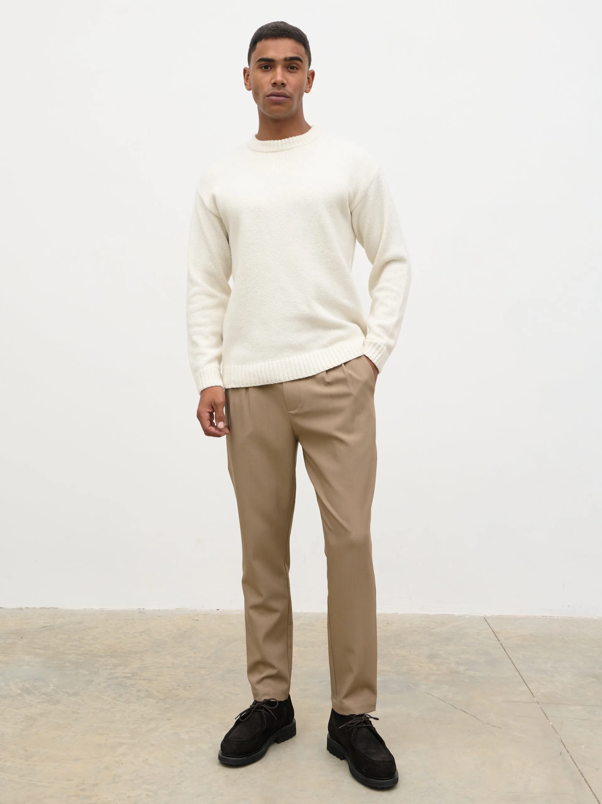 Axton Tailored Trousers - Dark Beige sold by NOBL product image thumbnail 5