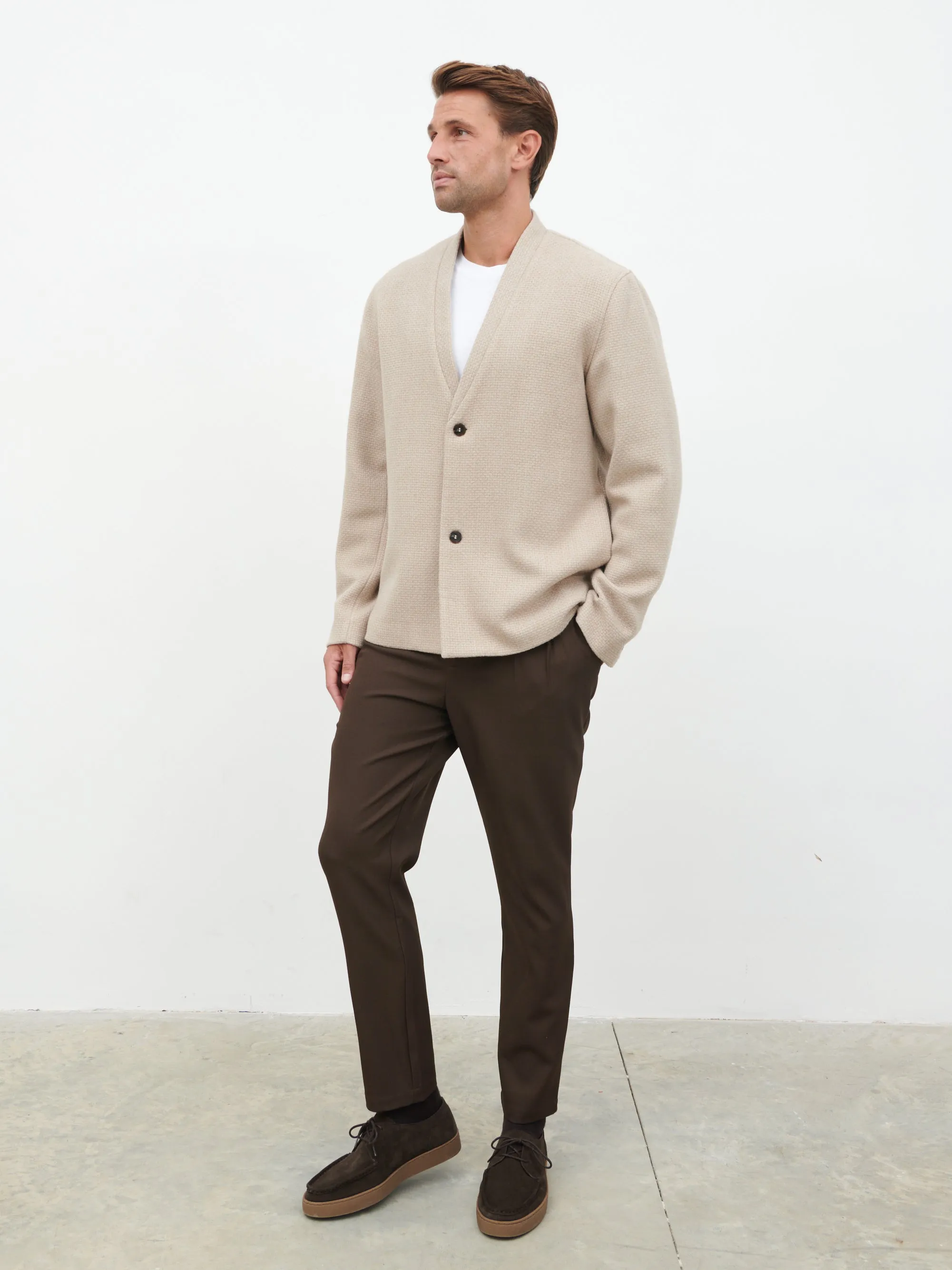 Bear Collarless Jacket - Beige sold by NOBL product image thumbnail 5