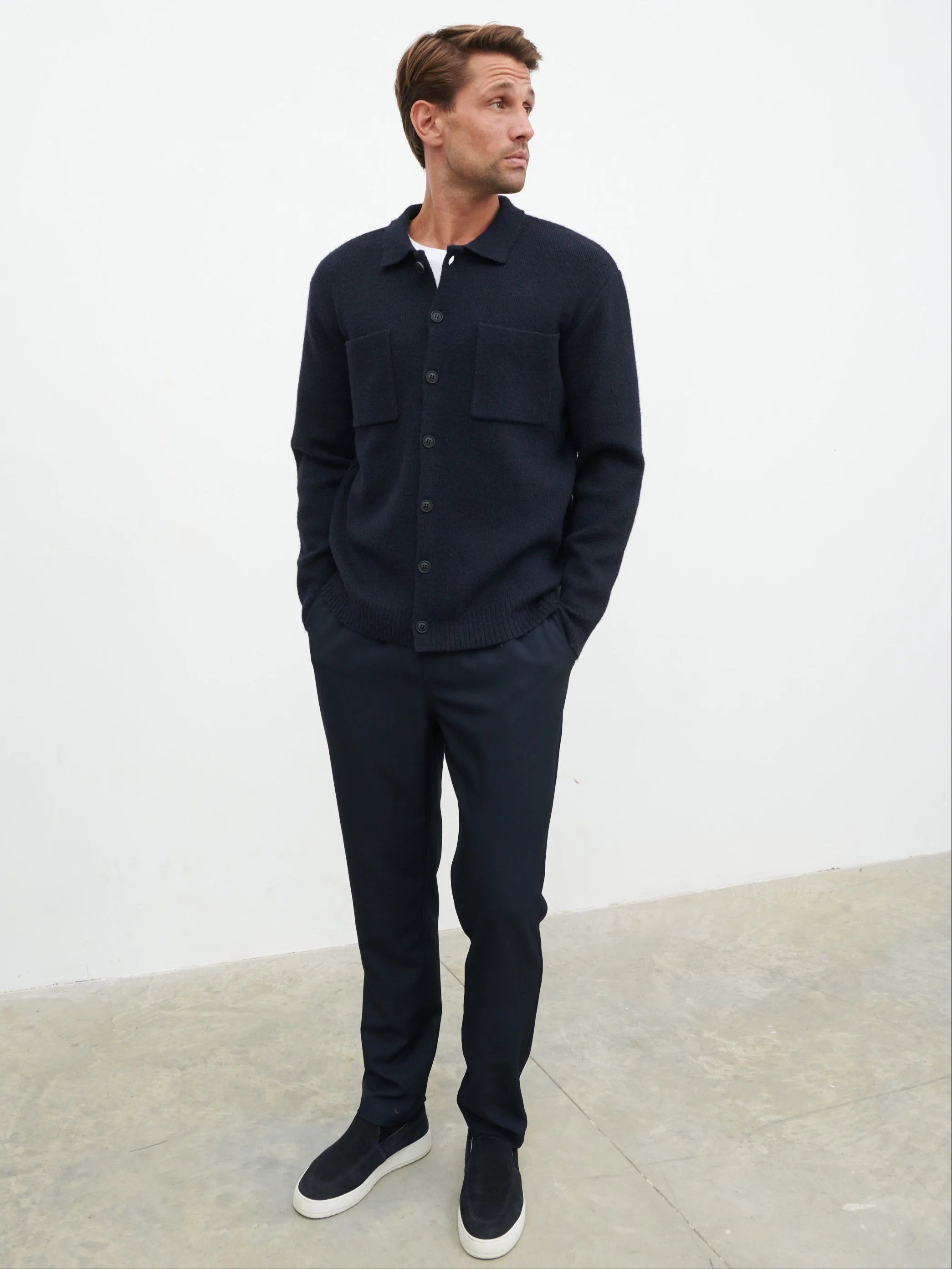 Brooks Knitted Shirt - Navy sold by NOBL product image thumbnail 5