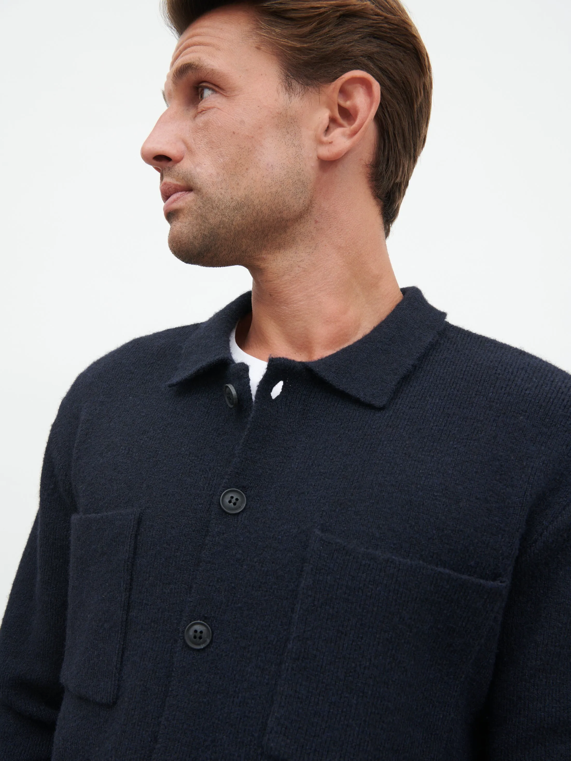 Brooks Knitted Shirt - Navy sold by NOBL product image thumbnail 2