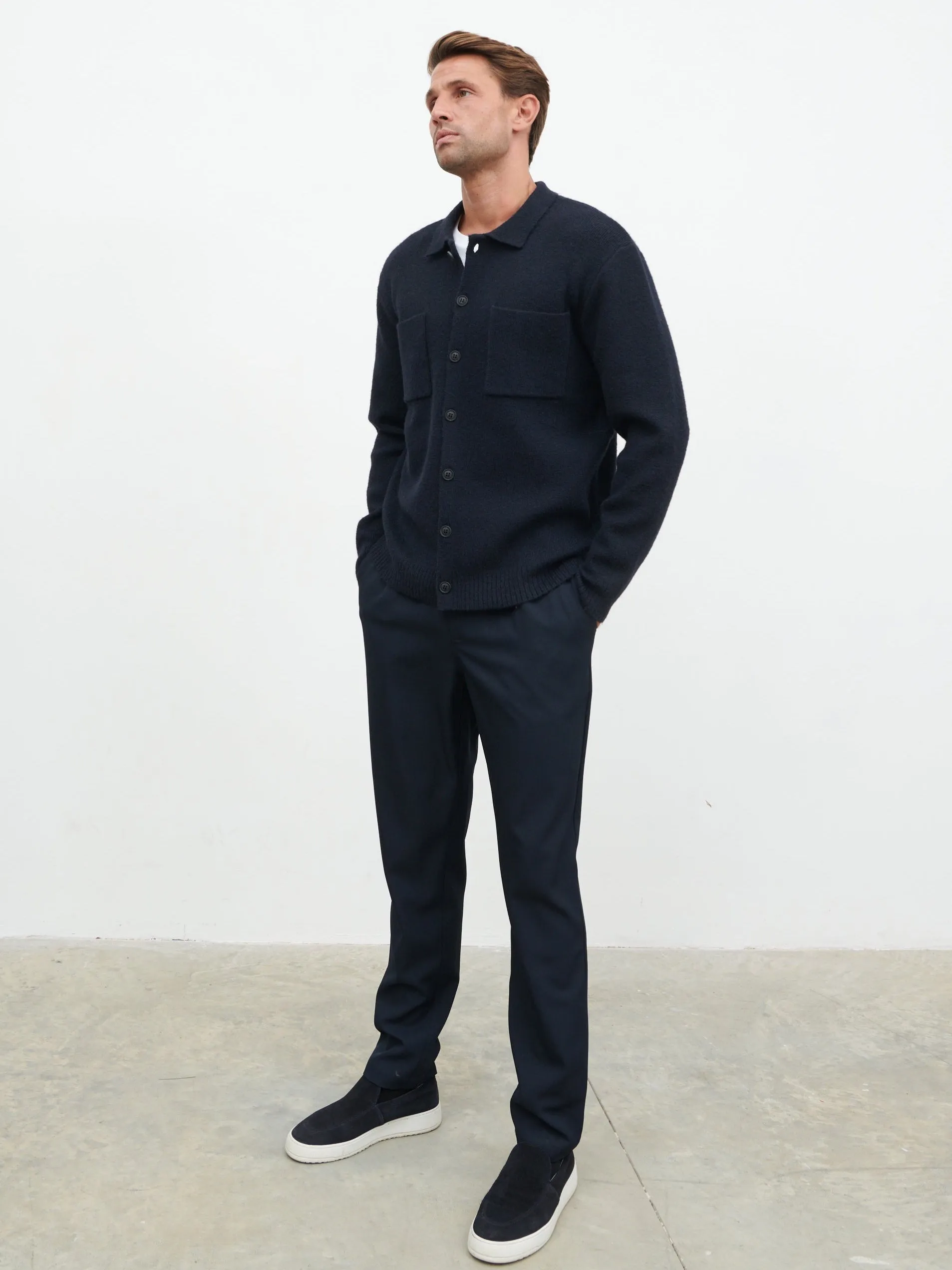 Brooks Knitted Shirt - Navy sold by NOBL product image thumbnail 3
