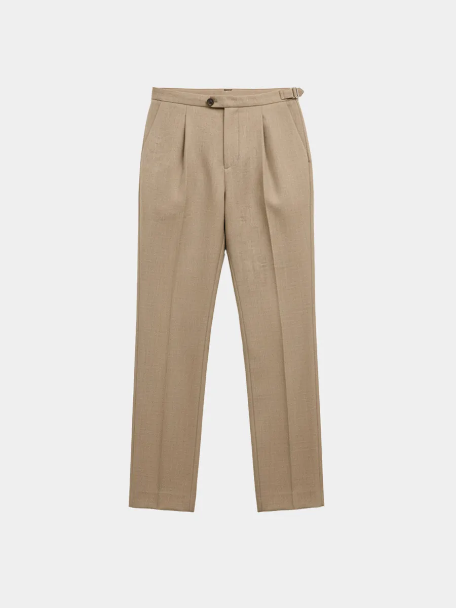 Julian Smart Trousers - Greige sold by NOBL