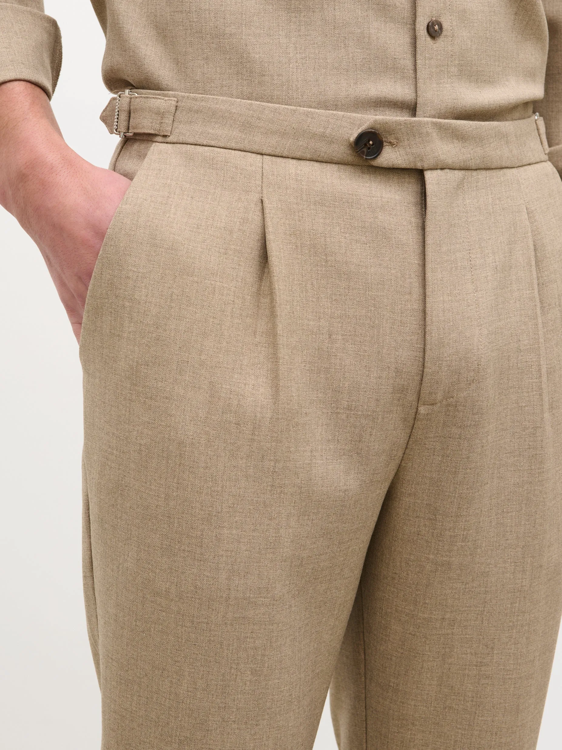 Julian Smart Trousers - Greige sold by NOBL product image thumbnail 4