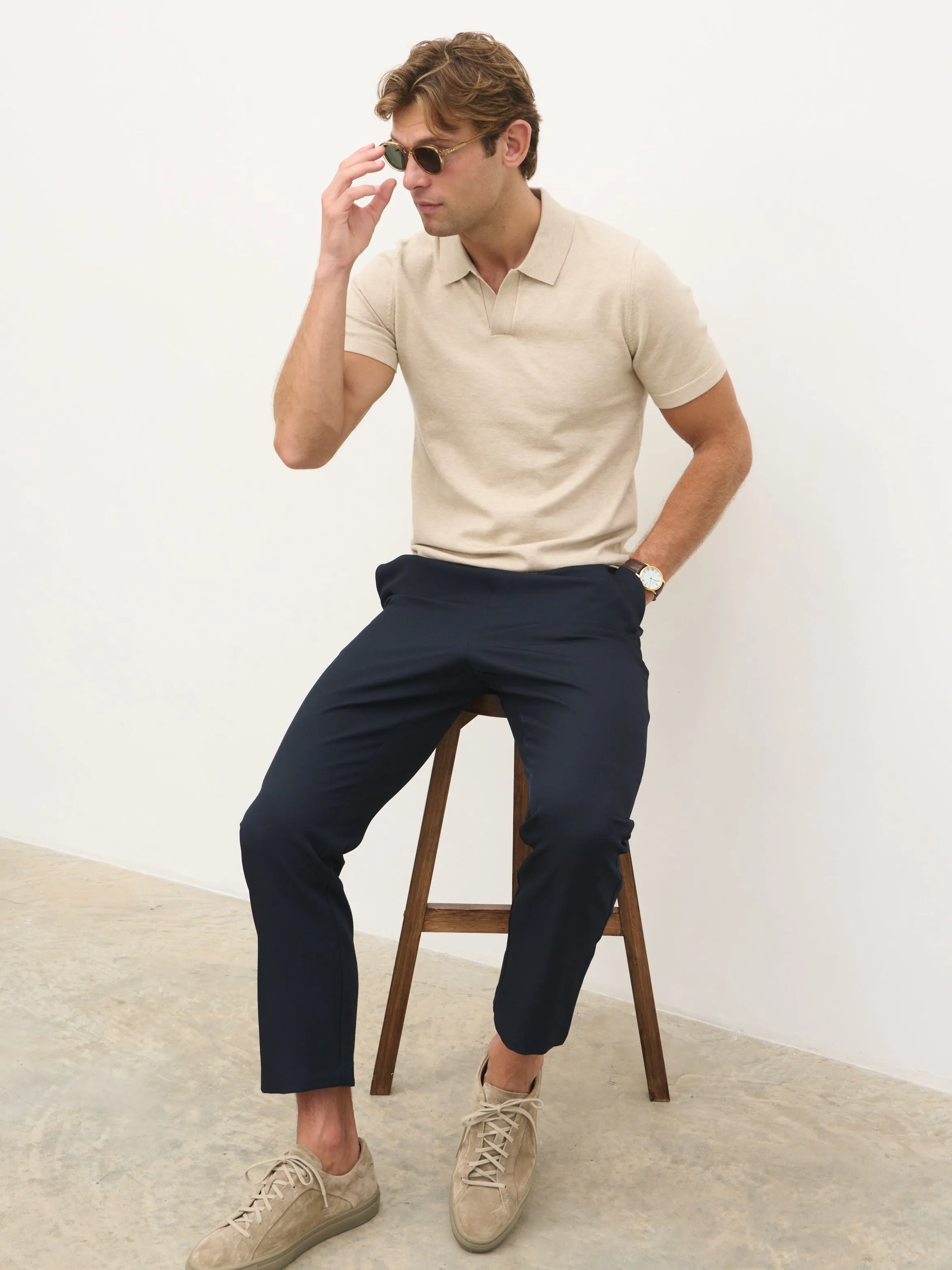 West Knit Polo Top - Beige sold by NOBL product image thumbnail 3