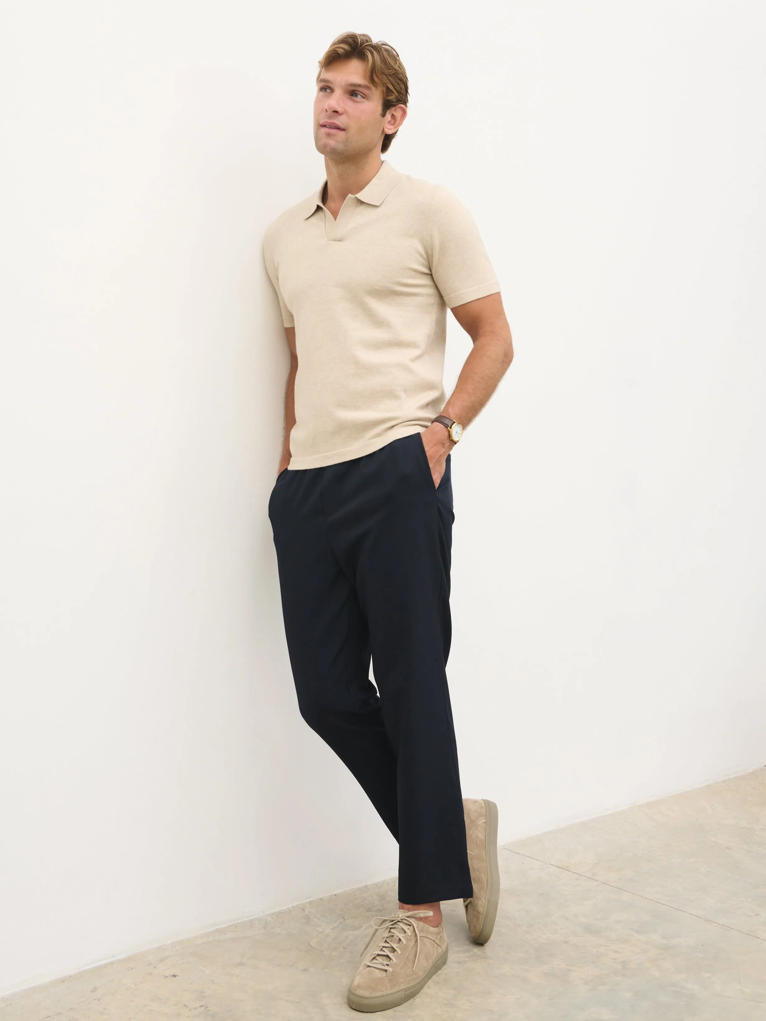 West Knit Polo Top - Beige sold by NOBL product image thumbnail 4