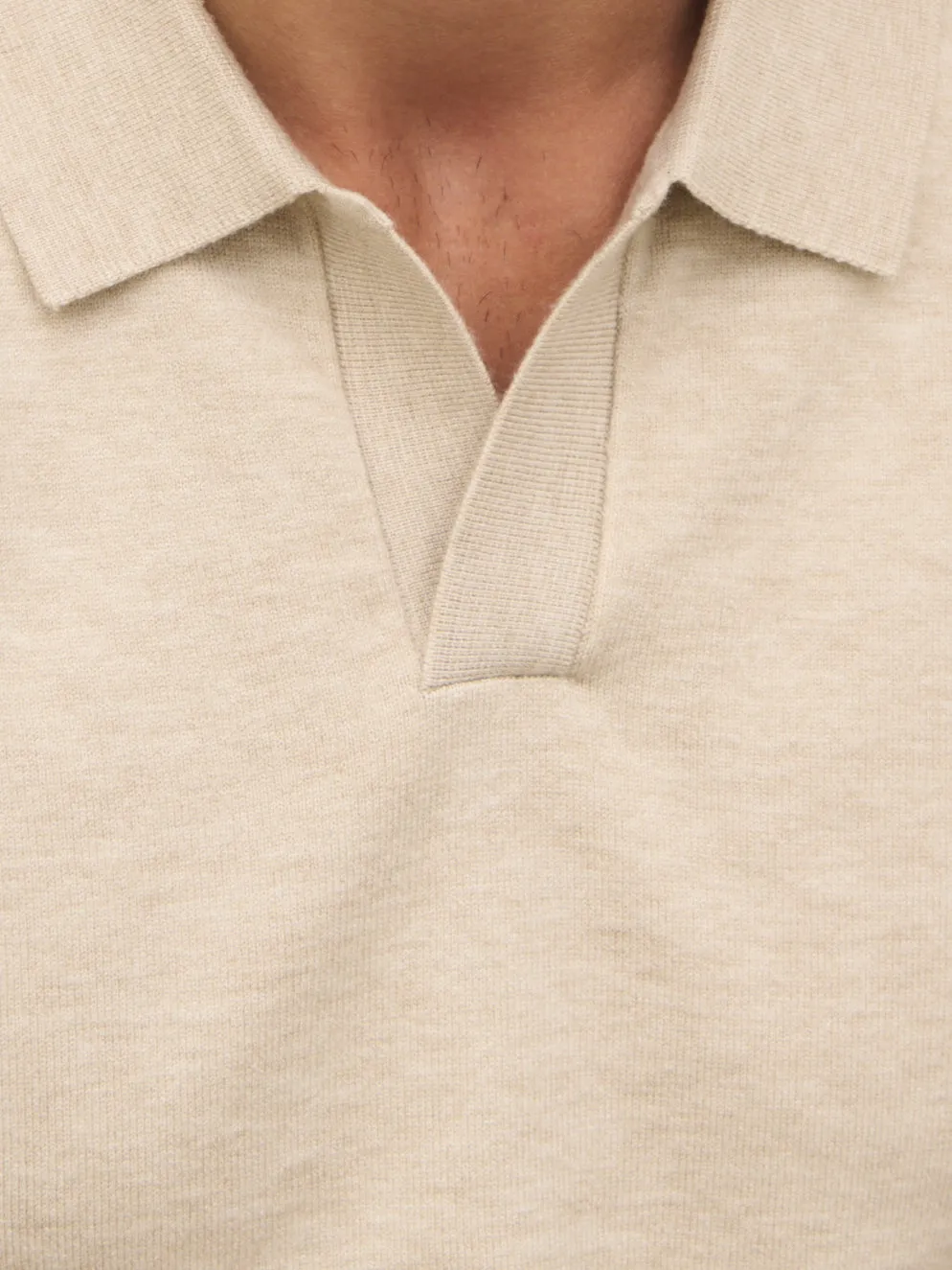 West Knit Polo Top - Beige sold by NOBL product image thumbnail 5
