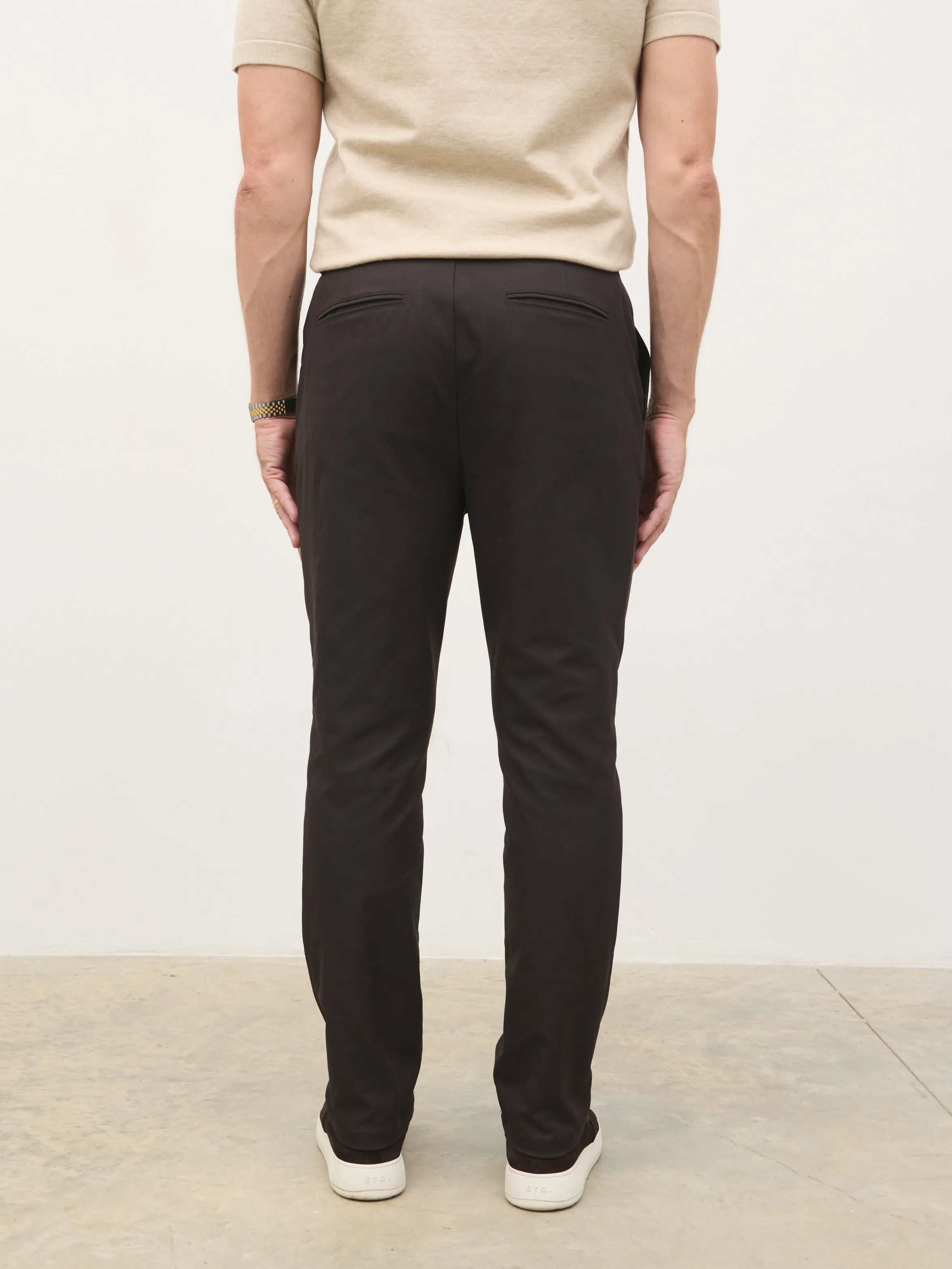 Grayson Smart Chino Trousers - Dark Brown sold by NOBL product image thumbnail 5