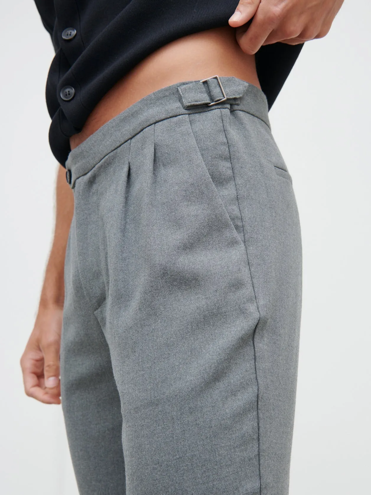 Malcolm Tailored Trouser - Grey Melange sold by NOBL product image thumbnail 3