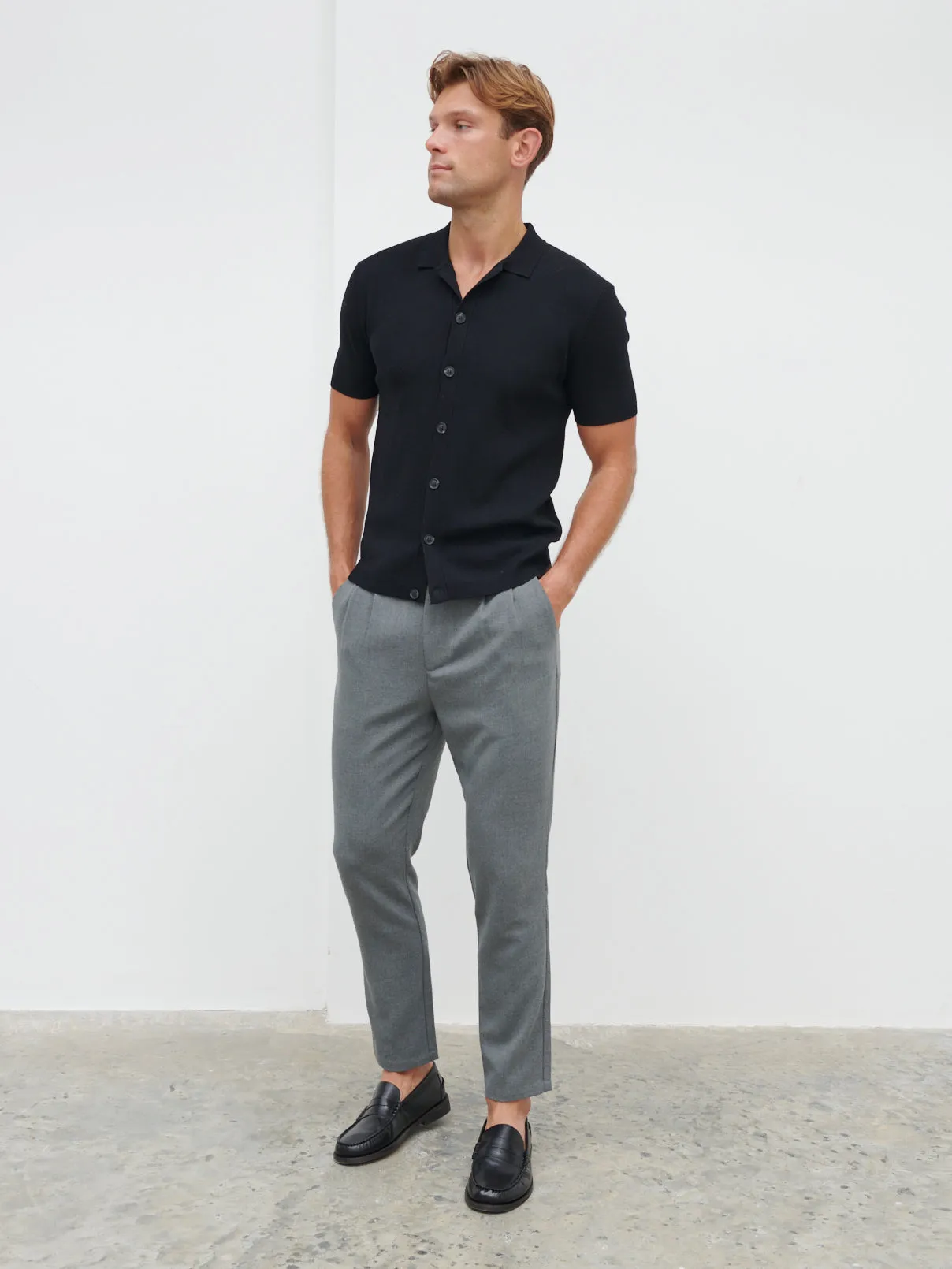 Malcolm Tailored Trouser - Grey Melange sold by NOBL product image thumbnail 5