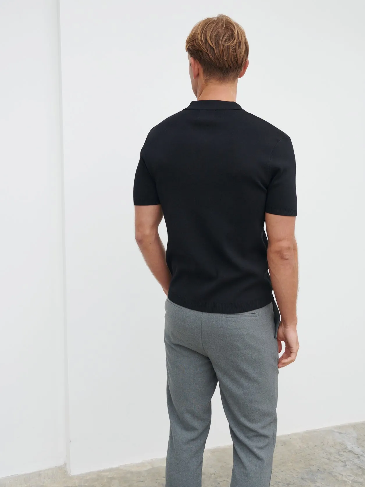 Jasper Button Down Knitted Shirt - Black sold by NOBL product image thumbnail 3