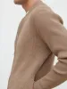 Maddox Ribbed Knit Bomber Jacket - Tobacco sold by NOBL