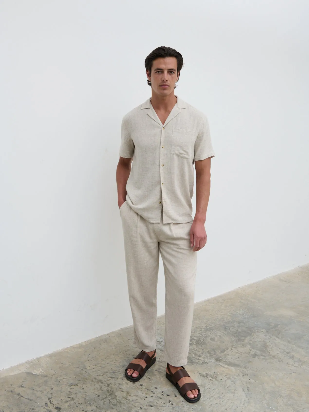 Jenson Linen Trousers - Natural sold by NOBL product image thumbnail 2