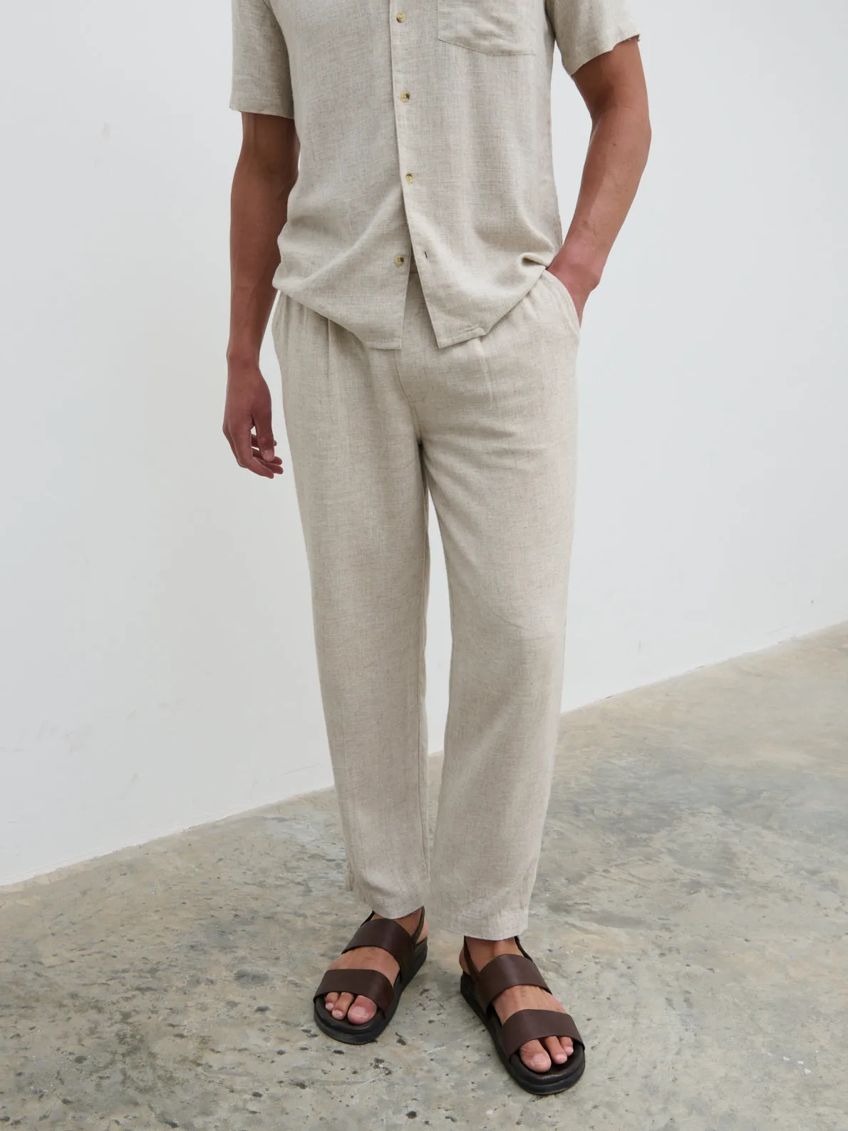 Jenson Linen Trousers - Natural sold by NOBL product image thumbnail 3