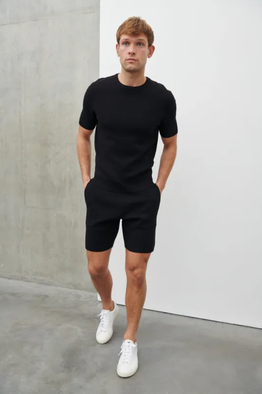Roman Knit Shorts - Black sold by NOBL