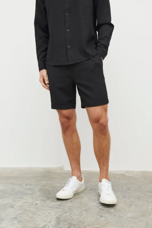 Noah Textured Short - Black sold by NOBL