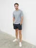 Tobias Relaxed Cotton T-shirt - Grey Blue sold by NOBL