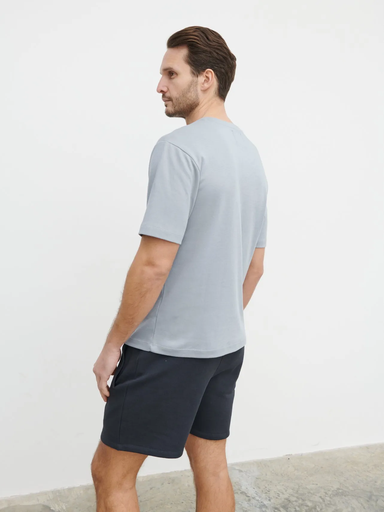 Tobias Relaxed Cotton T-shirt - Grey Blue sold by NOBL product image thumbnail 3