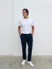 Timothe Drawstring Trouser - Navy sold by NOBL