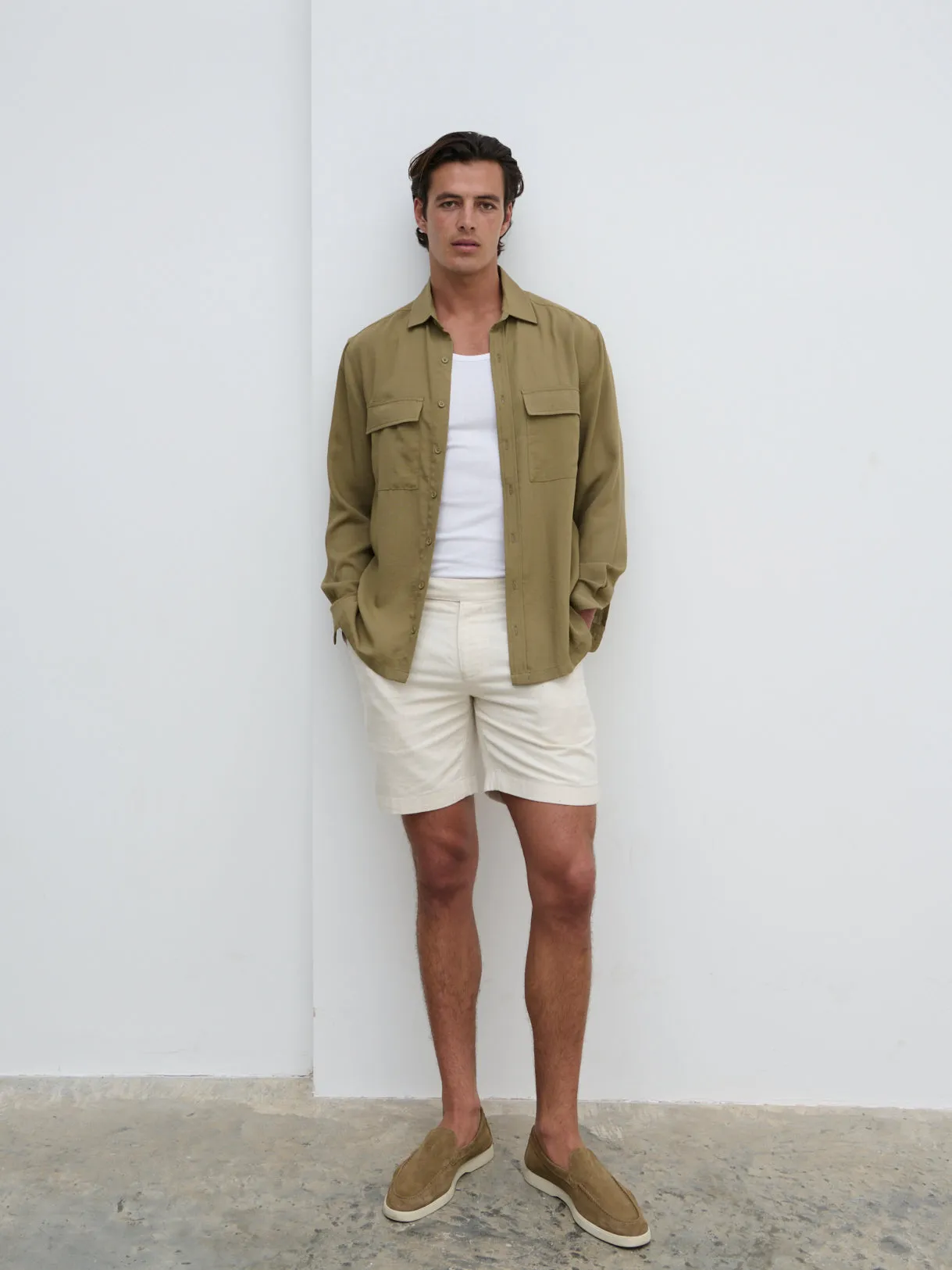 Milo Pocket Long Sleeve Shirt - Dark Olive sold by NOBL product image thumbnail 5