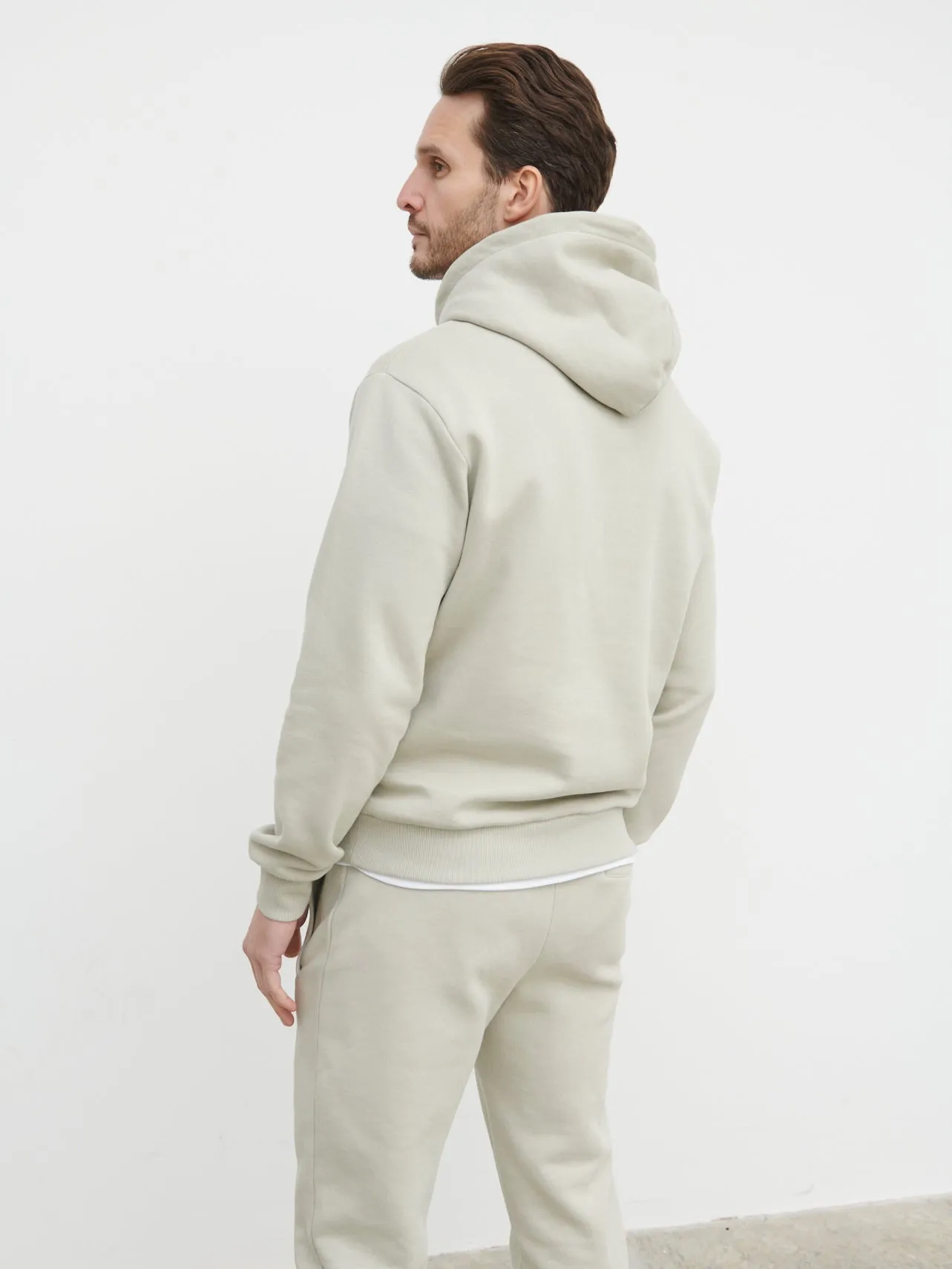 Leo Relaxed Cotton Hoodie - Dark Stone sold by NOBL product image thumbnail 3
