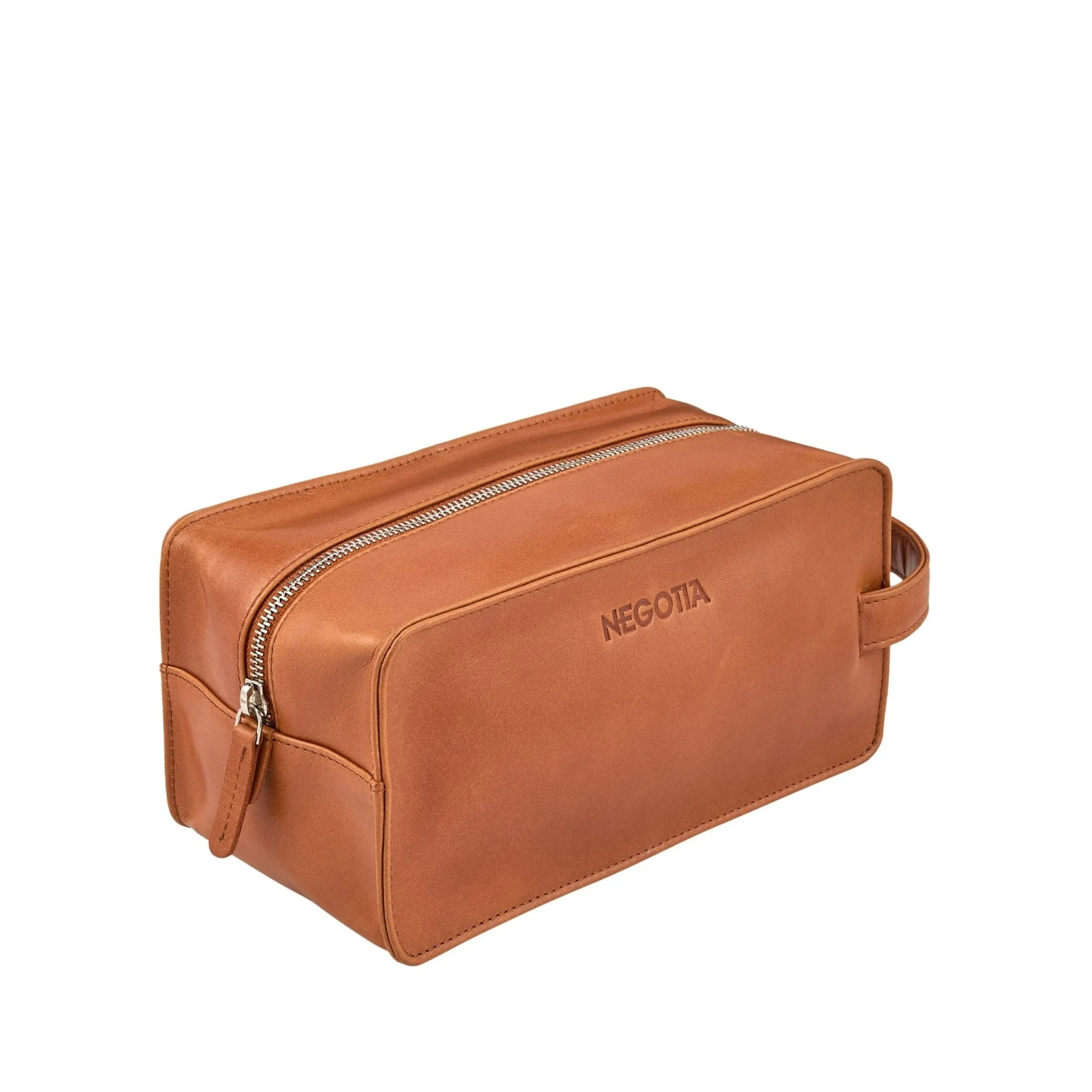 Caldre Toiletry Bag Cognac sold by Negotia Leather product image thumbnail 3
