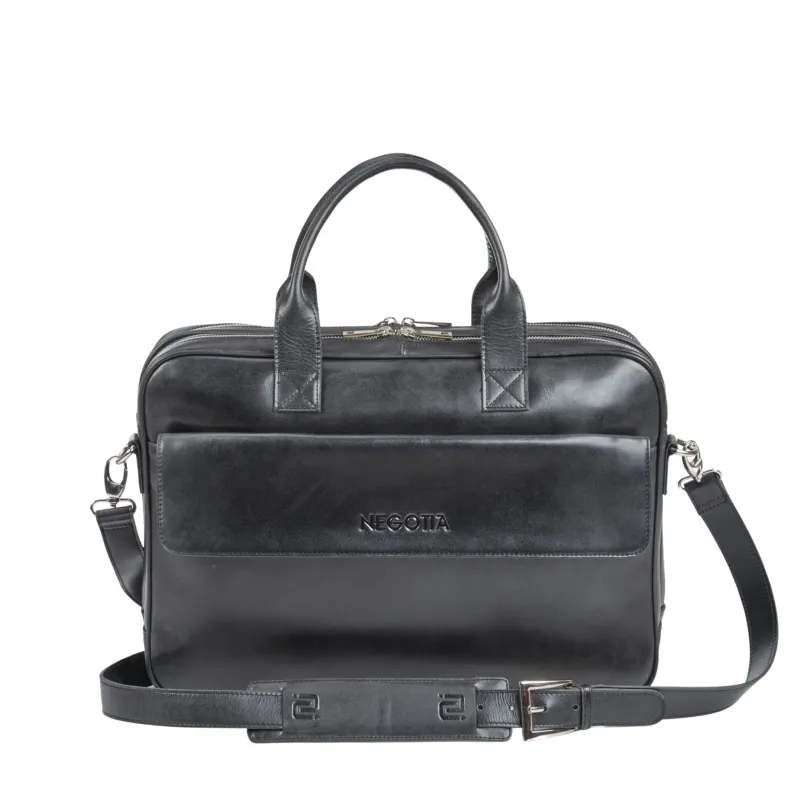 Orden Briefcase Black sold by Negotia Leather