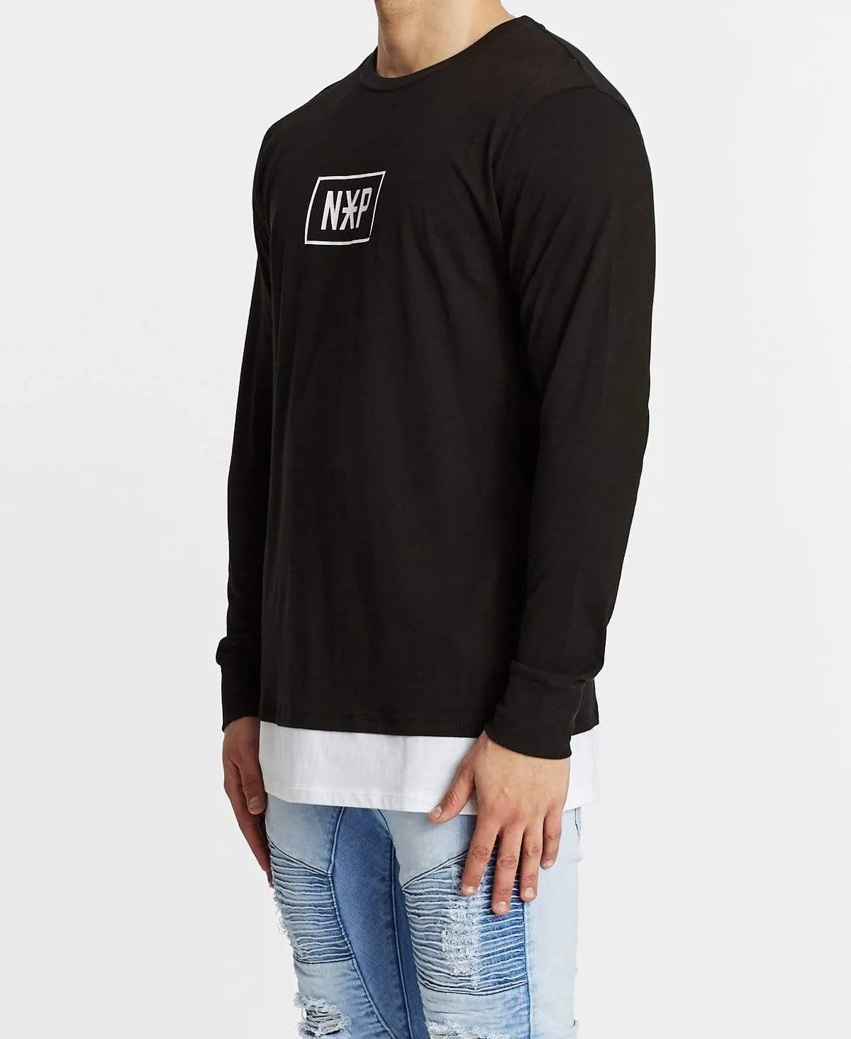 Evil Empire Layered Long Sleeve T-Shirt Jet Black sold by Neverland product image thumbnail 3