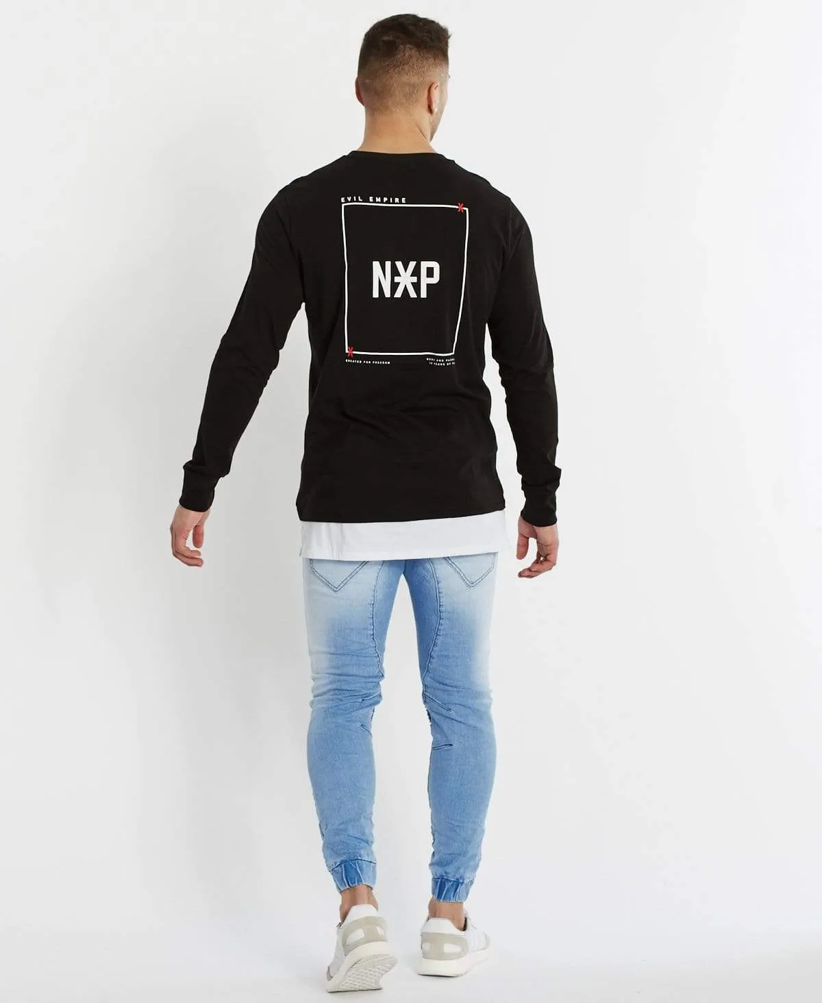 Evil Empire Layered Long Sleeve T-Shirt Jet Black sold by Neverland product image thumbnail 5