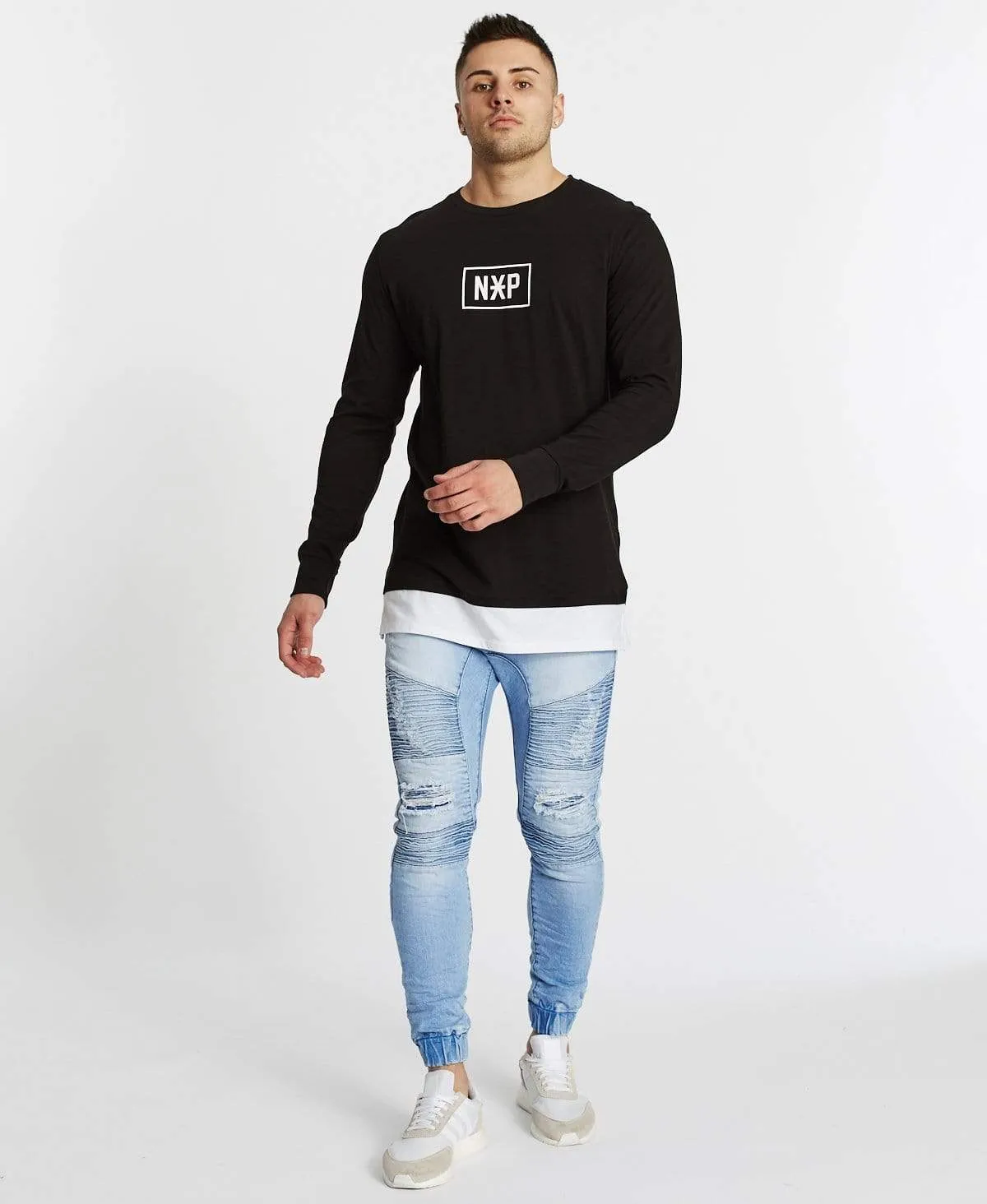 Evil Empire Layered Long Sleeve T-Shirt Jet Black sold by Neverland product image thumbnail 4