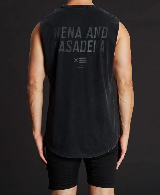 System Dual Curved Muscle Tee Acid Black sold by Neverland