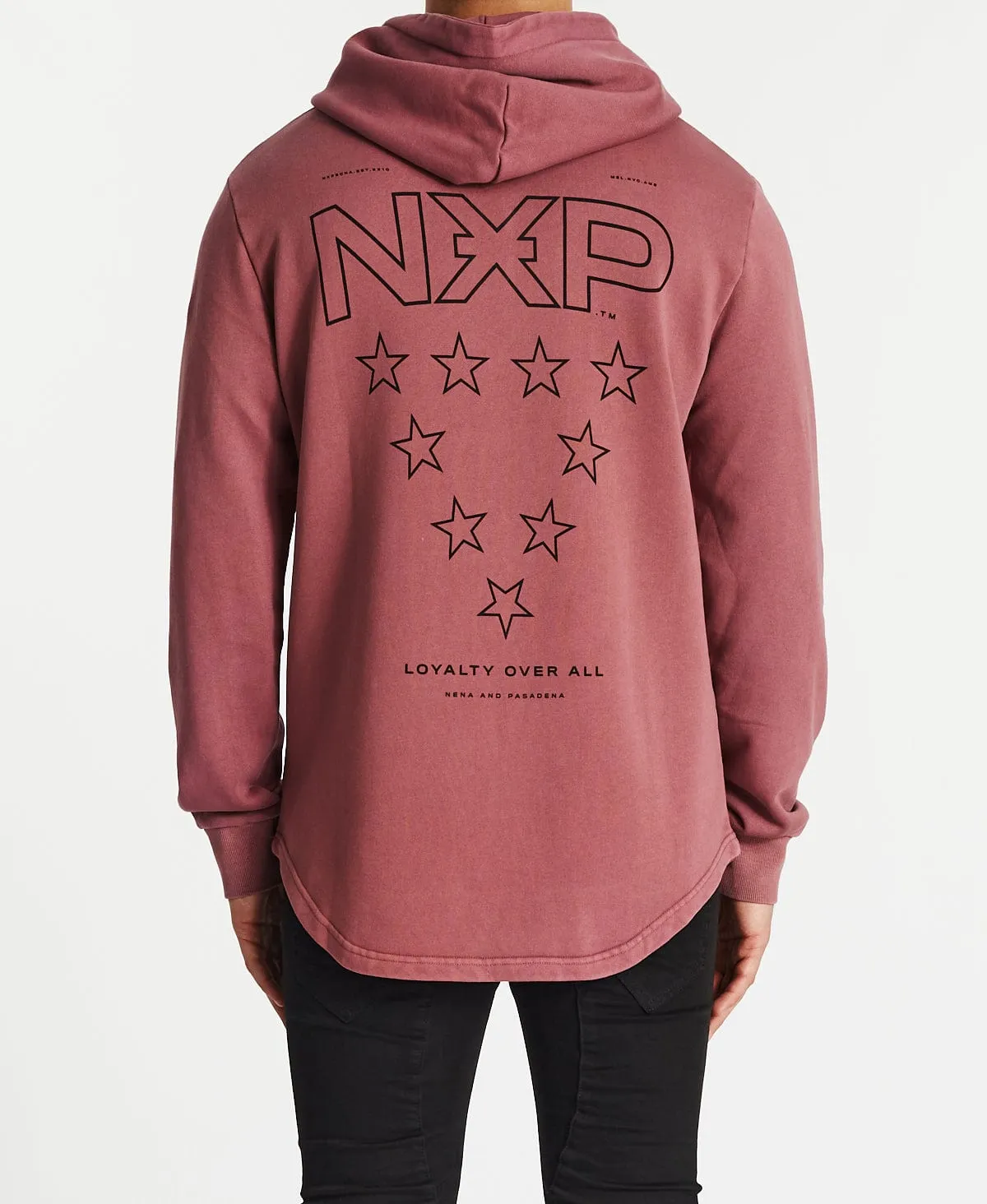 Grave Dual Curved Hoodie Pigment Burgundy sold by Neverland