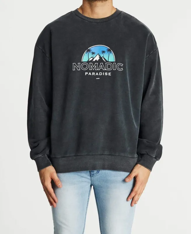 Bamboo Relaxed Jumper Pigment Asphalt sold by Neverland