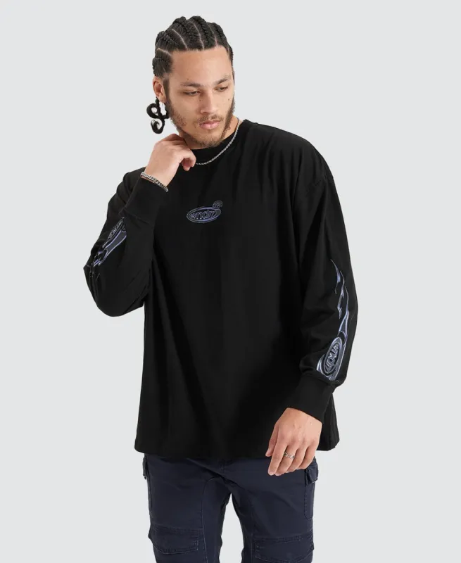 Redux Long Sleeve T-Shirt Black sold by Neverland