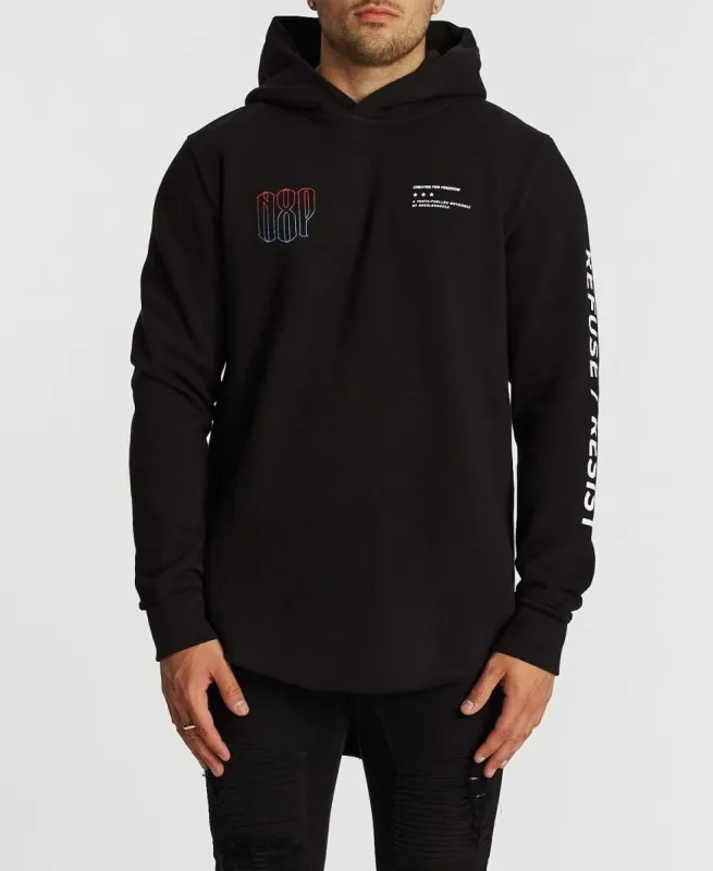 Agony Dual Curve Hoodie Jet Black sold by Neverland