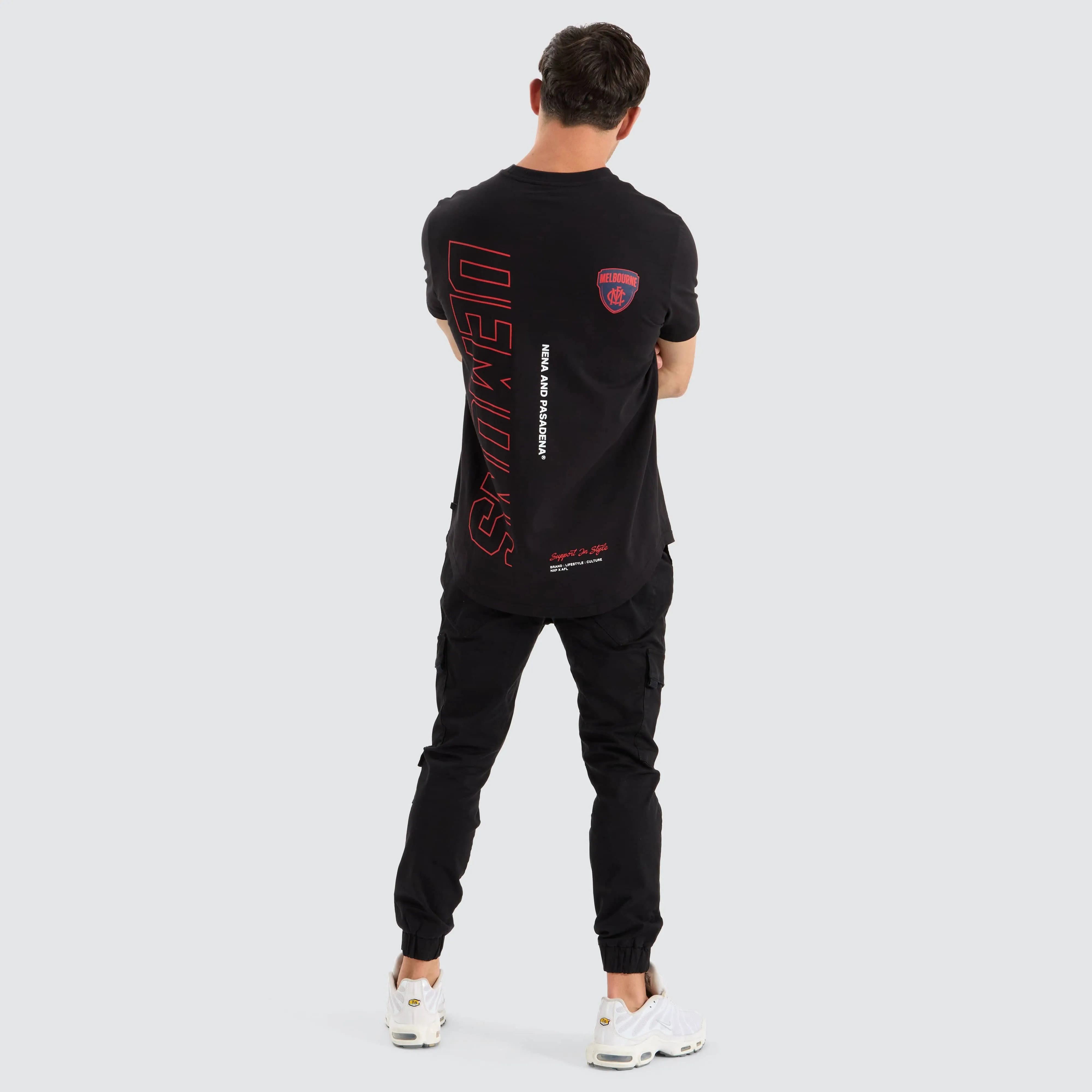 Melbourne Demons AFL Dual Curved Tee Jet Black sold by Neverland product image thumbnail 5