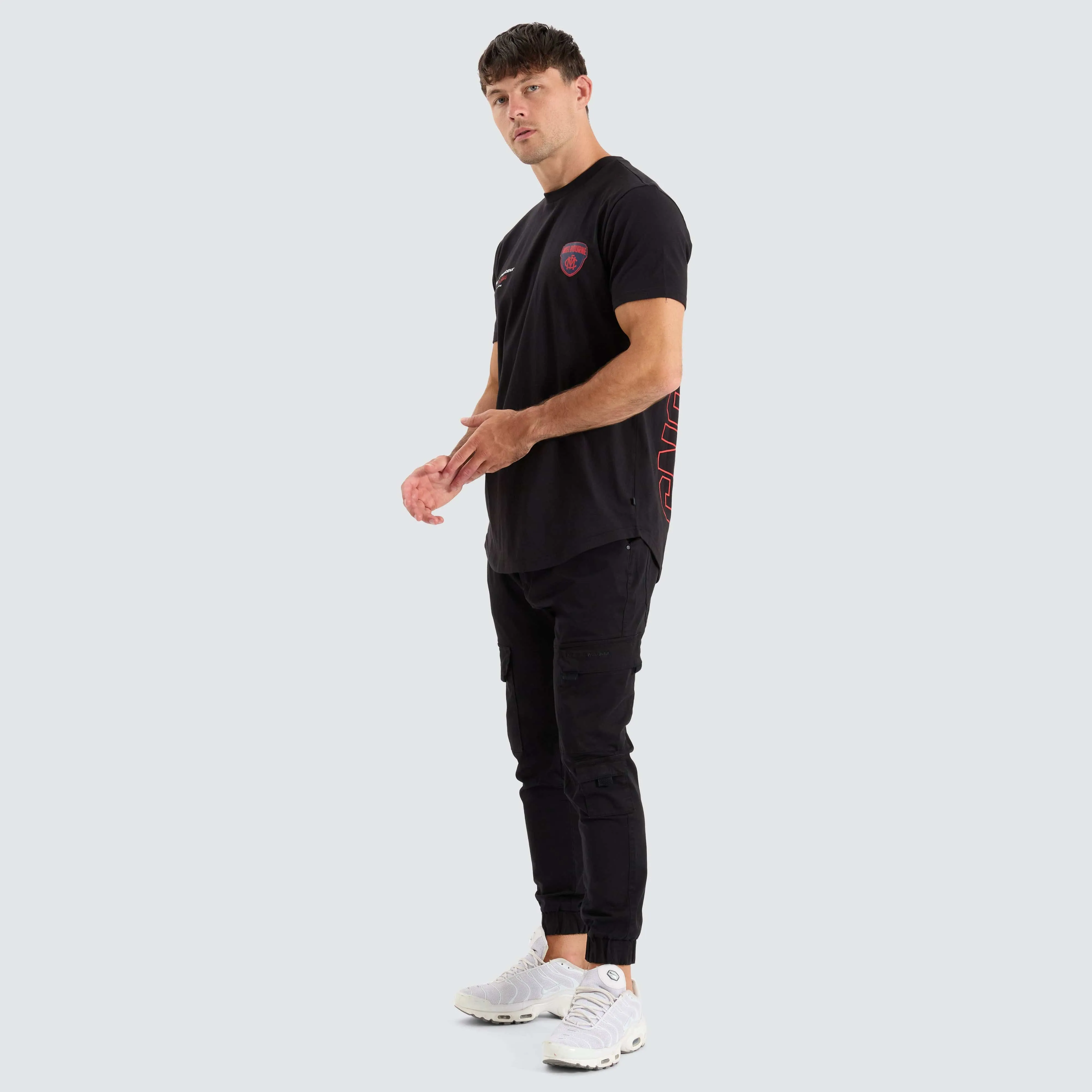 Melbourne Demons AFL Dual Curved Tee Jet Black sold by Neverland product image thumbnail 4