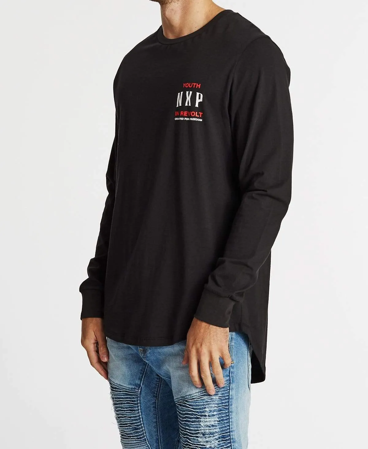 Vector Cape Back Long Sleeve T-Shirt Jet Black sold by Neverland product image thumbnail 4